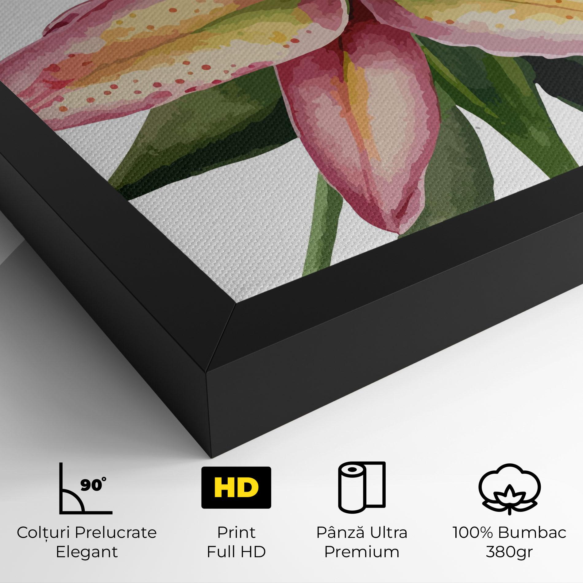 Tablou Canvas Lily Pretty Pink mockup 4