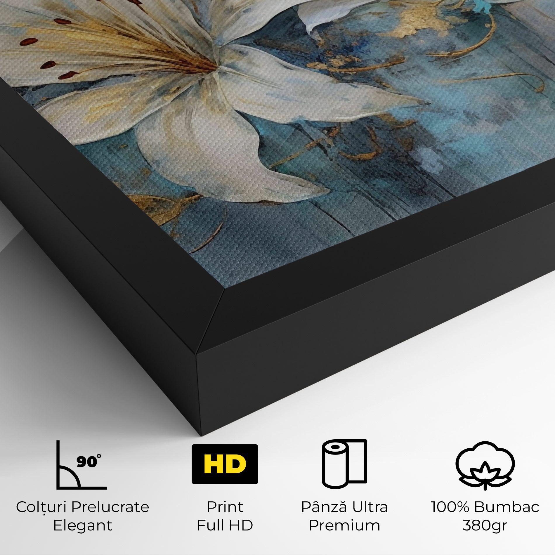 Lily With Gold Painting mockup 4