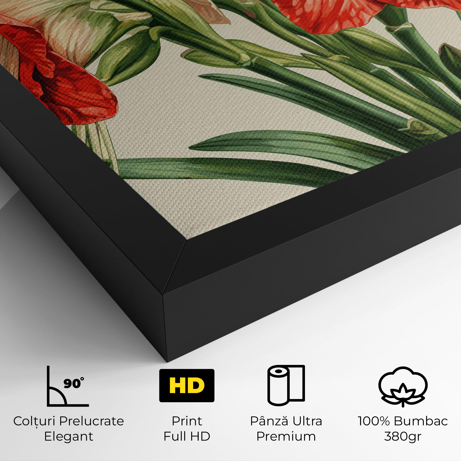 Tablou Canvas Orange Cream Lily mockup 4