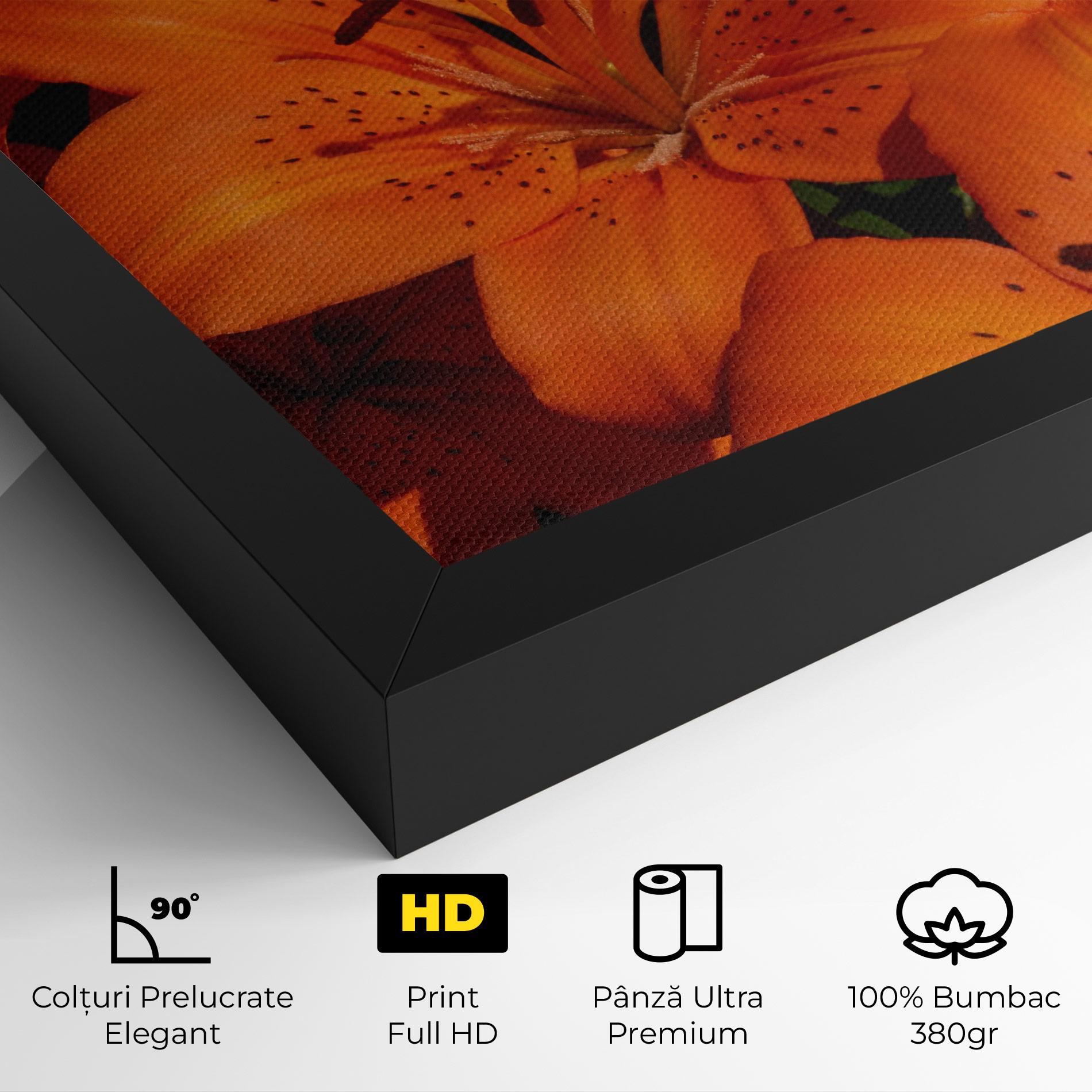 Tablou Canvas Orange Lily In The Sun mockup 4