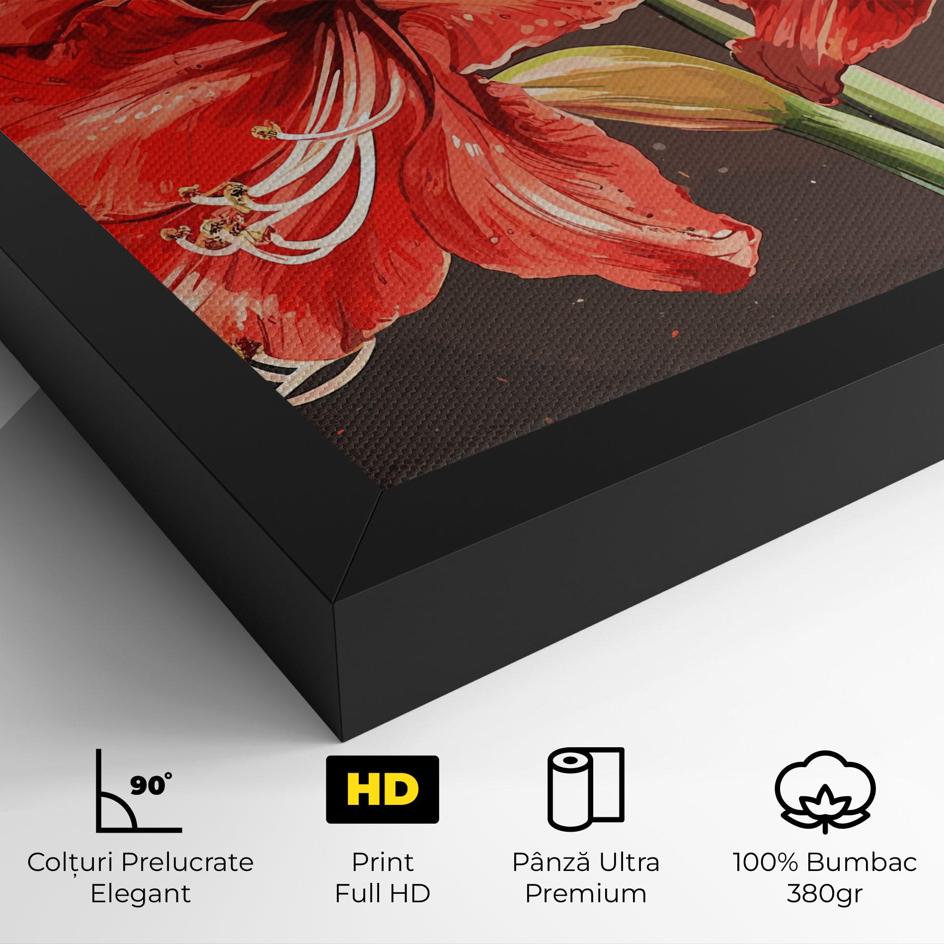 Tablou Canvas Orange Pretty Lily mockup 4