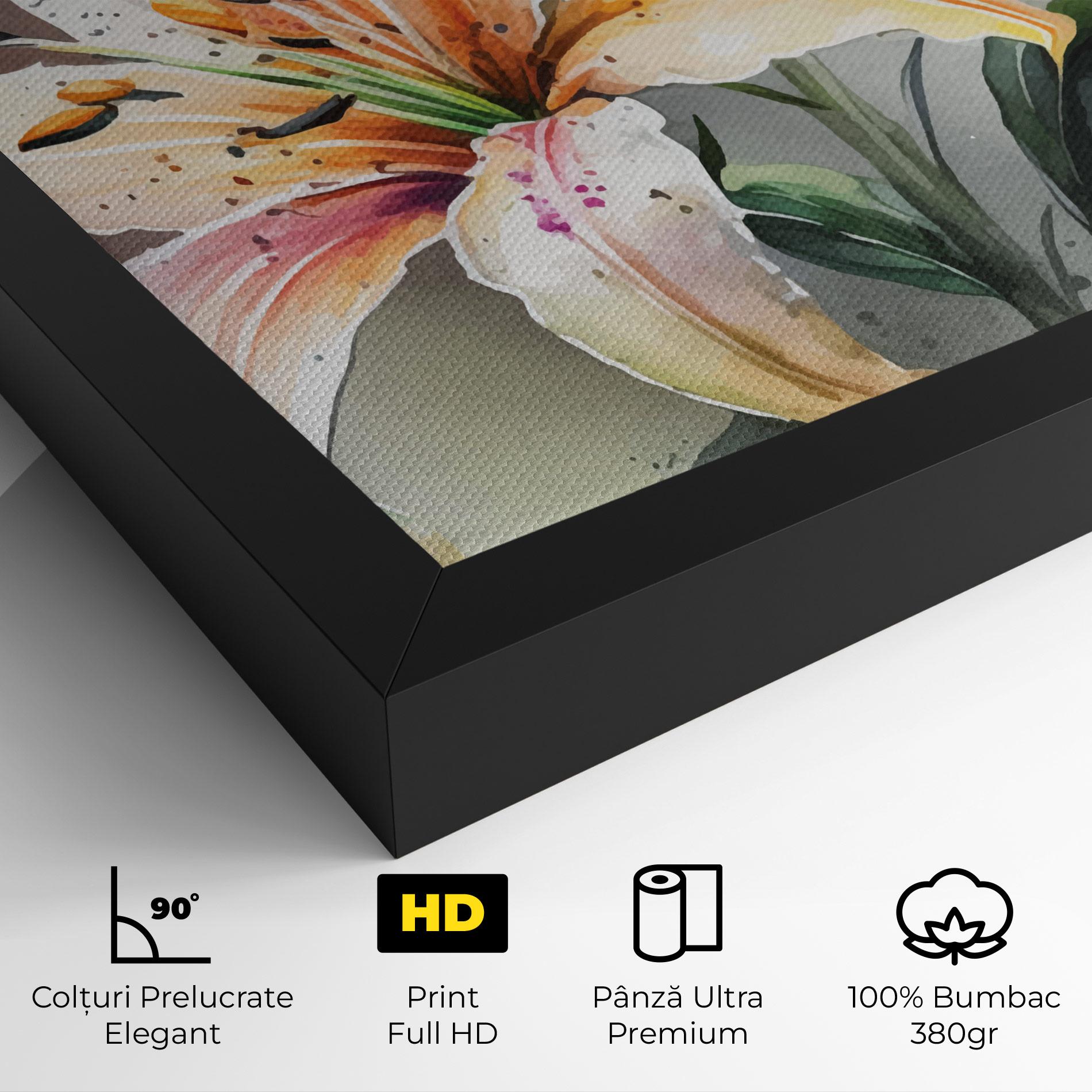 Tablou Canvas White Orange Lily mockup 4