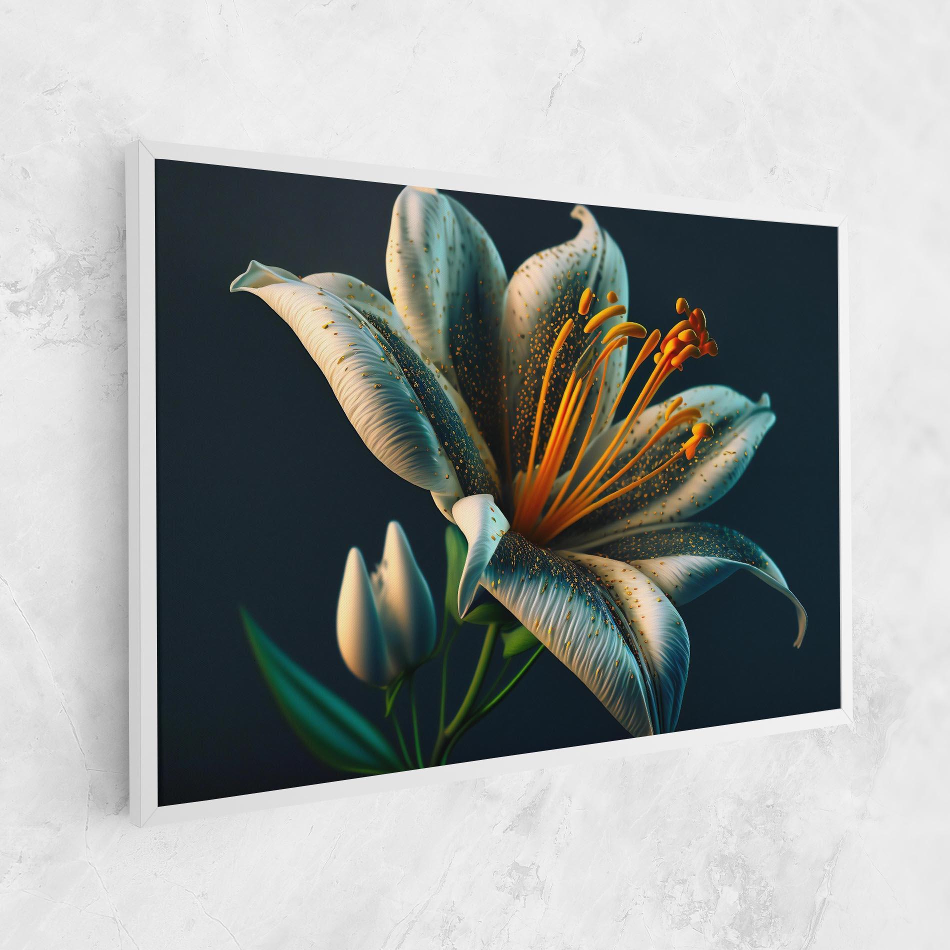 Tablou Canvas Blue Grey Lily mockup 1