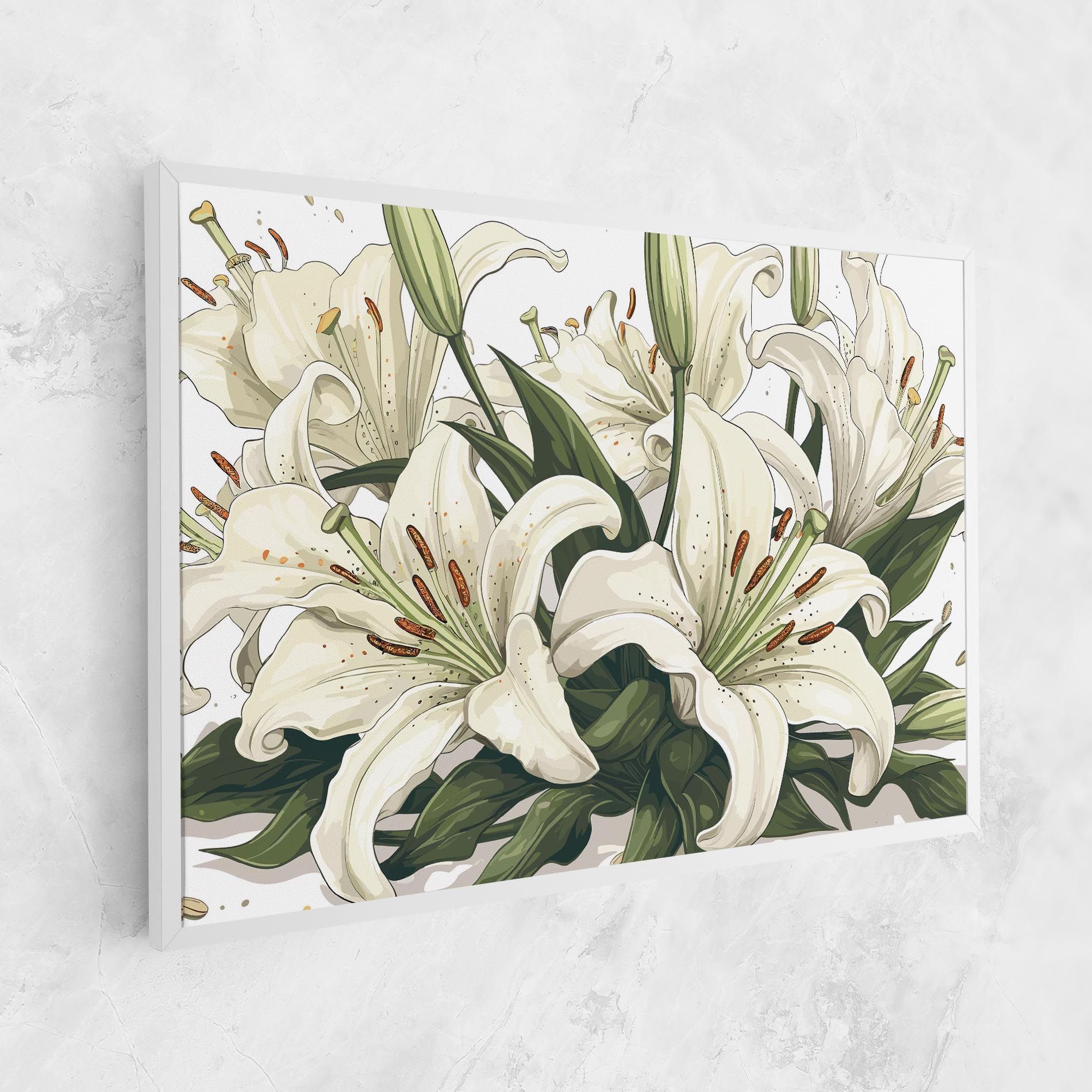 Grey White Lily mockup 1