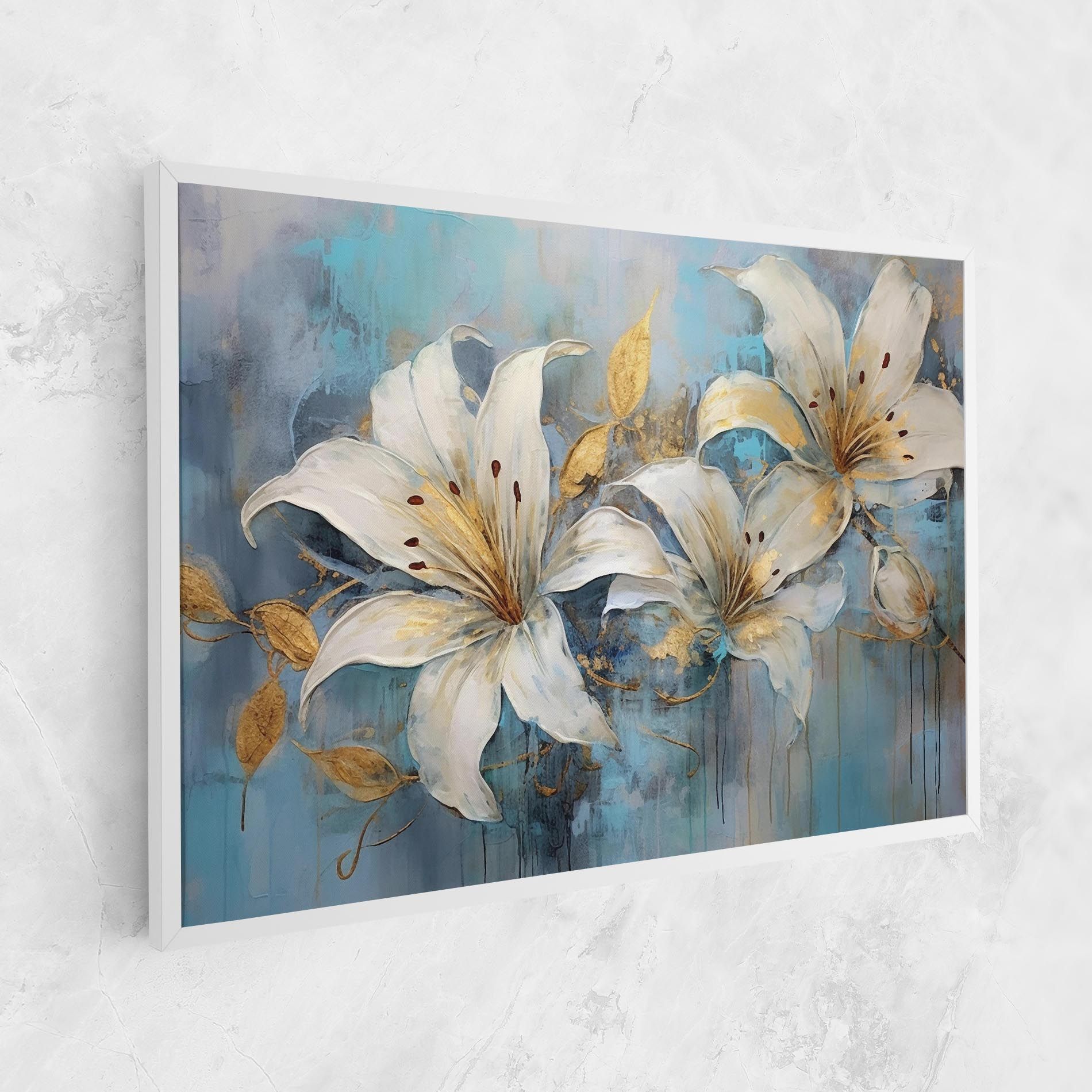 Lily With Gold Painting mockup 1