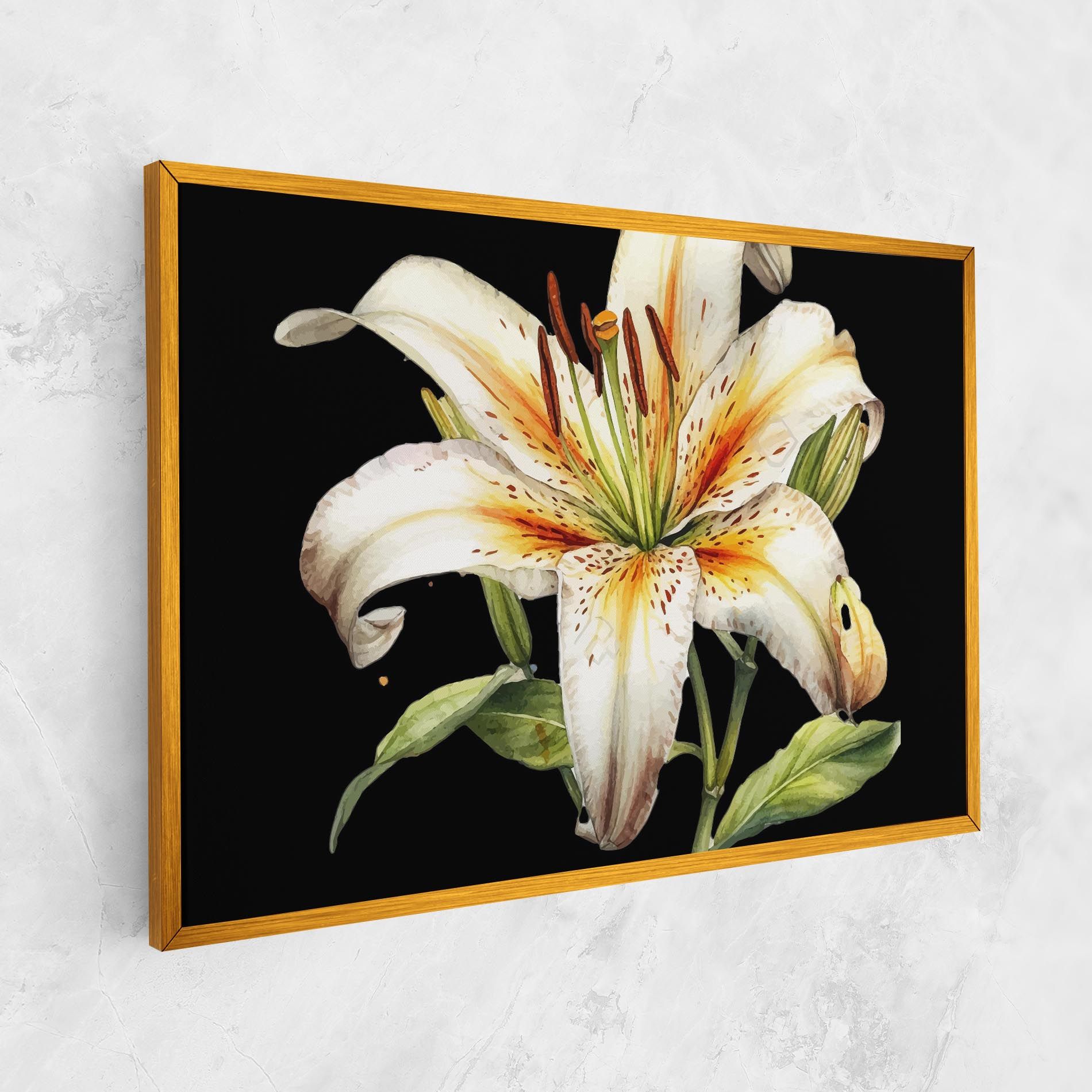 Beautiful White Lily mockup 1