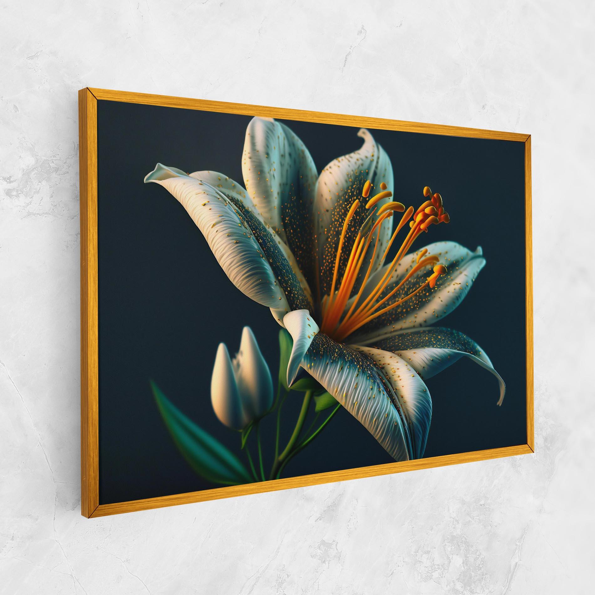 Tablou Canvas Blue Grey Lily mockup 1