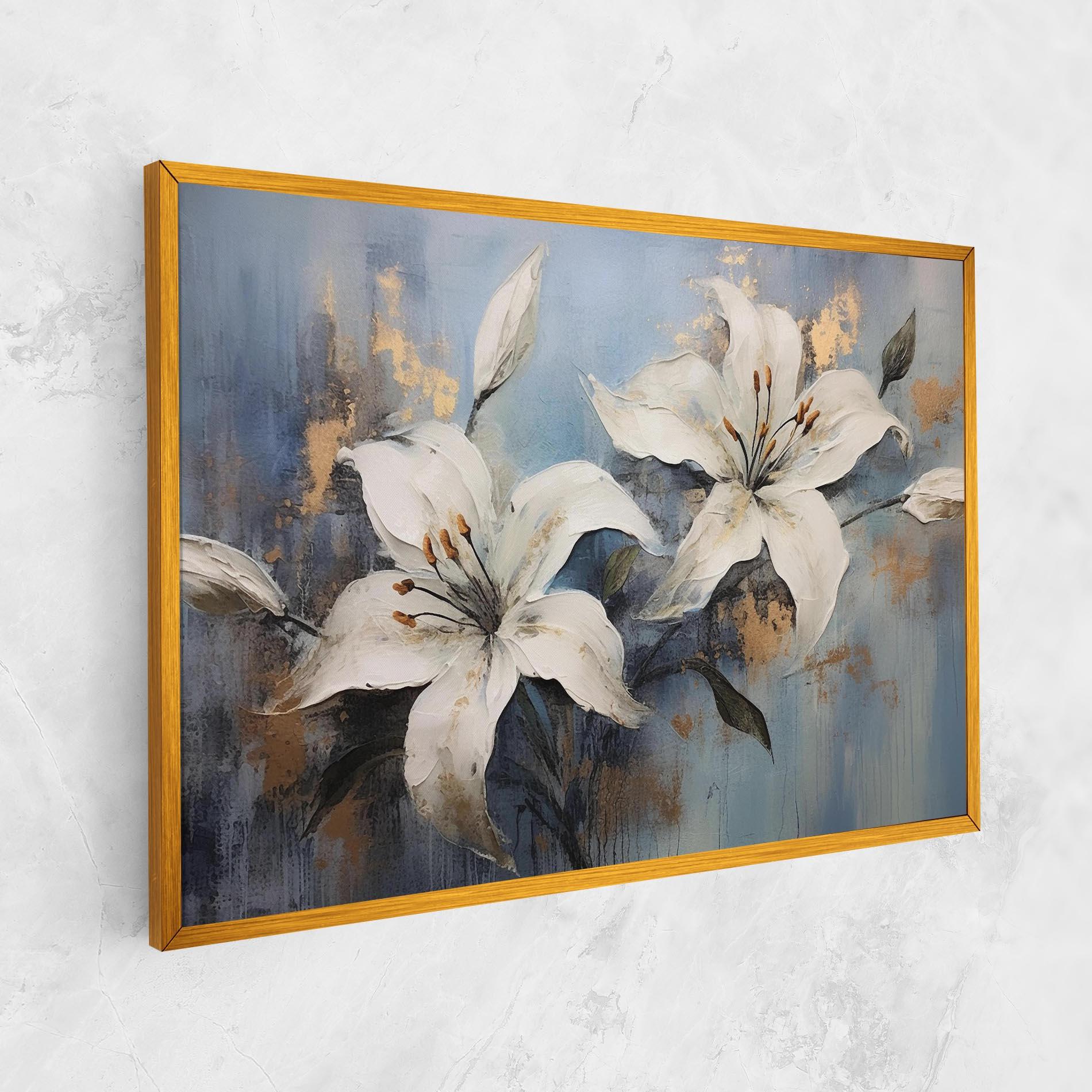Tablou Canvas Gold Lily Painting mockup 1