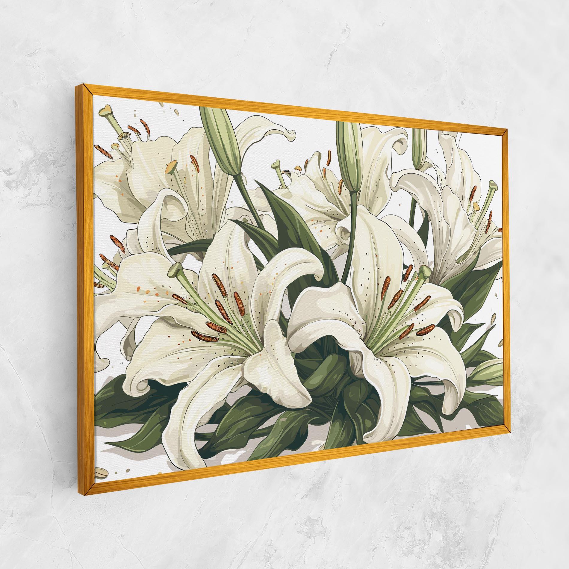 Tablou Canvas Grey White Lily mockup 1