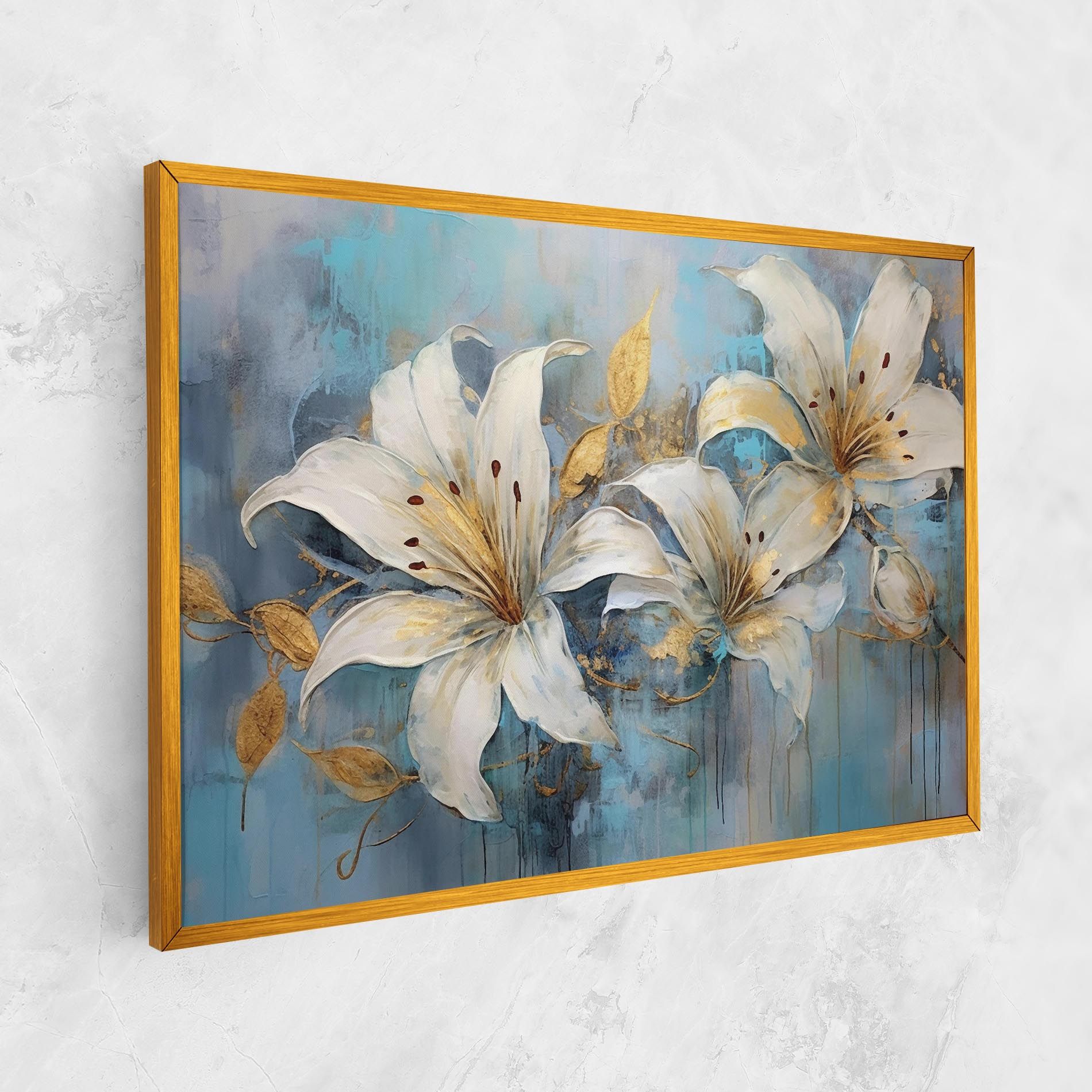 Lily With Gold Painting mockup 1