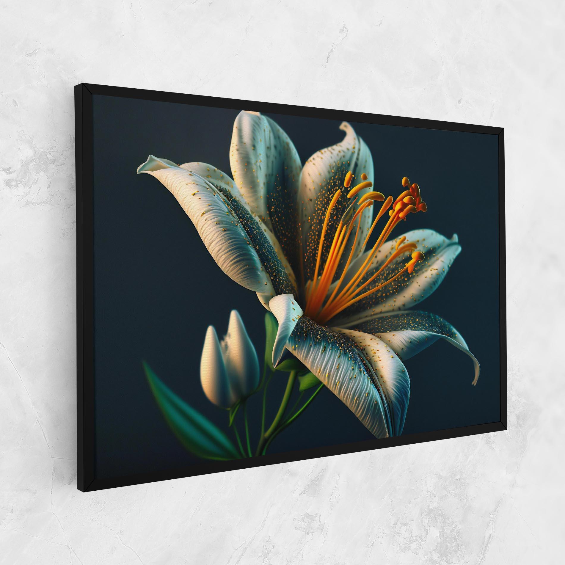 Tablou Canvas Blue Grey Lily mockup 1