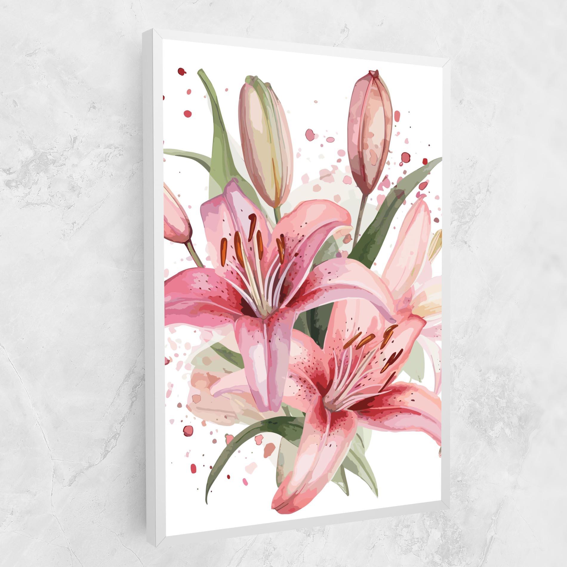 Tablou Canvas Beautiful Pink Lily mockup 1
