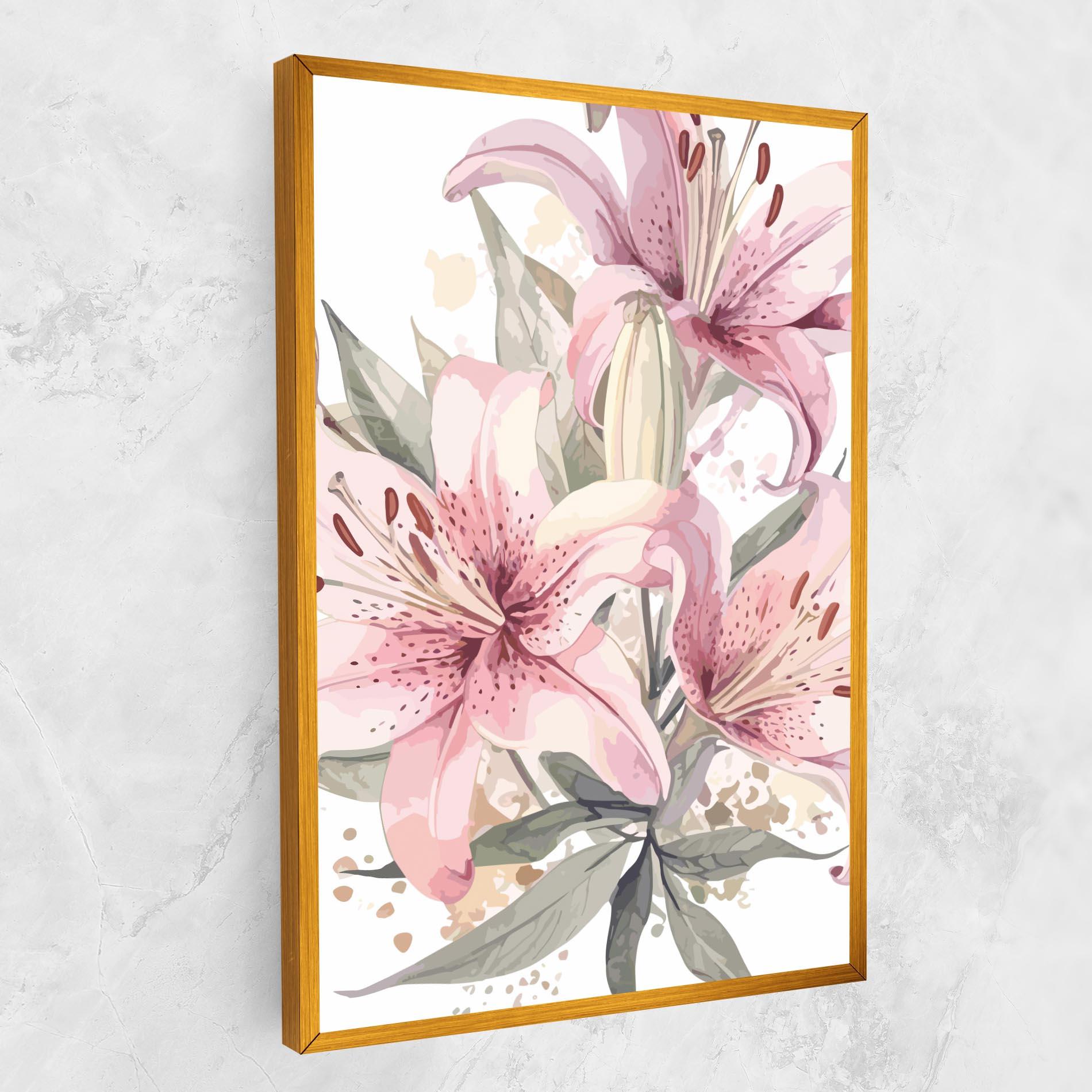 Tablou Canvas Light Pink Lily Art mockup 1
