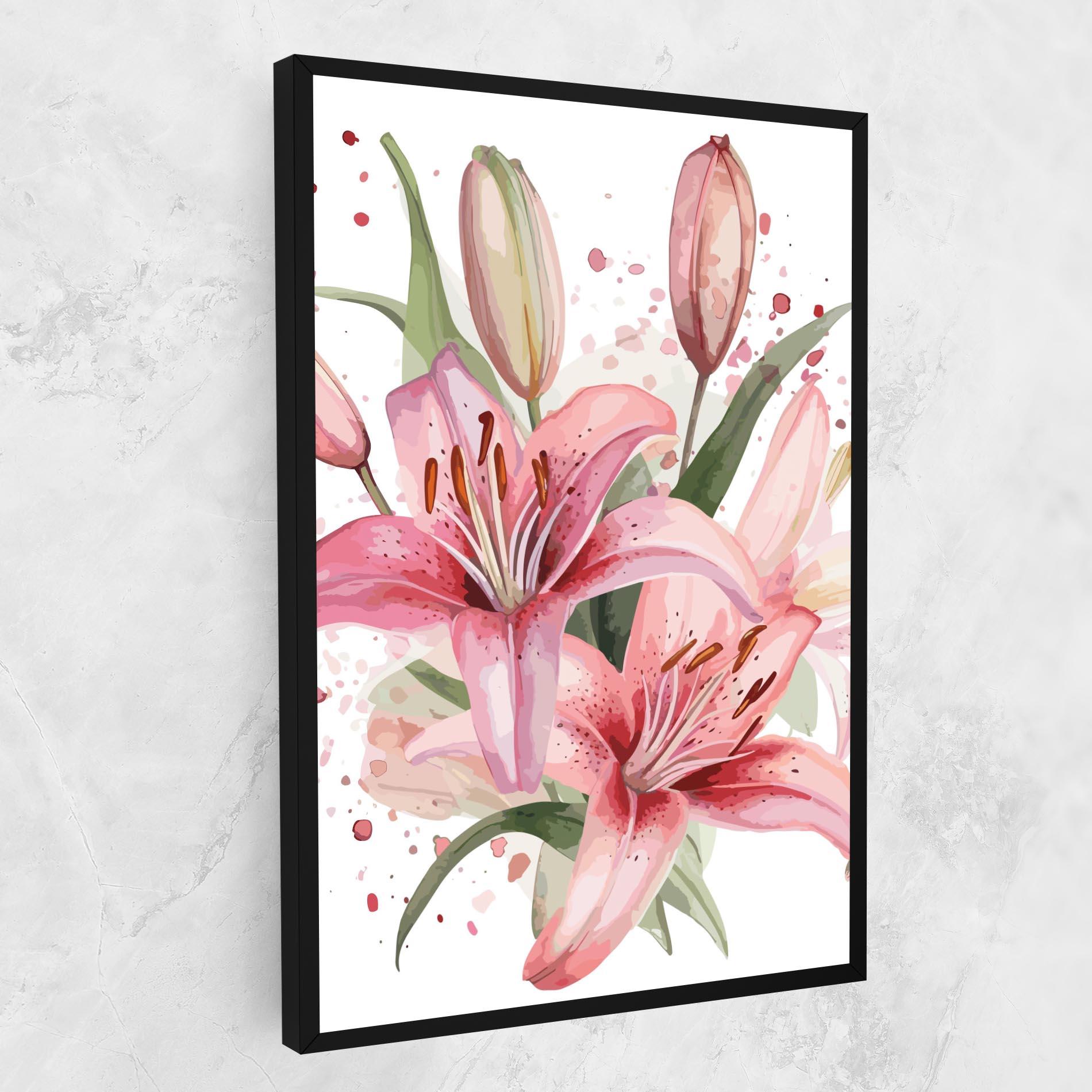 Tablou Canvas Beautiful Pink Lily mockup 1