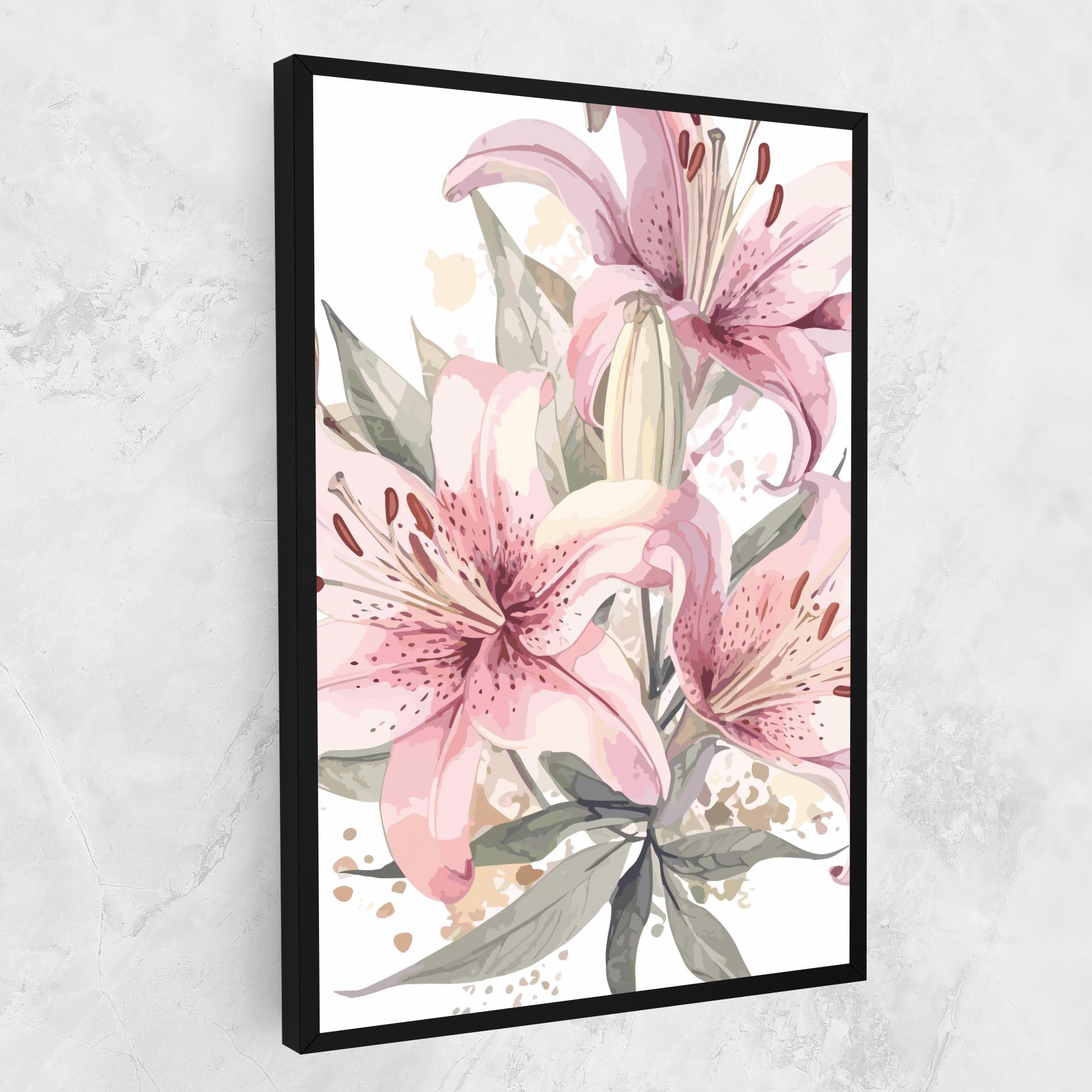 Tablou Canvas Light Pink Lily Art mockup 1
