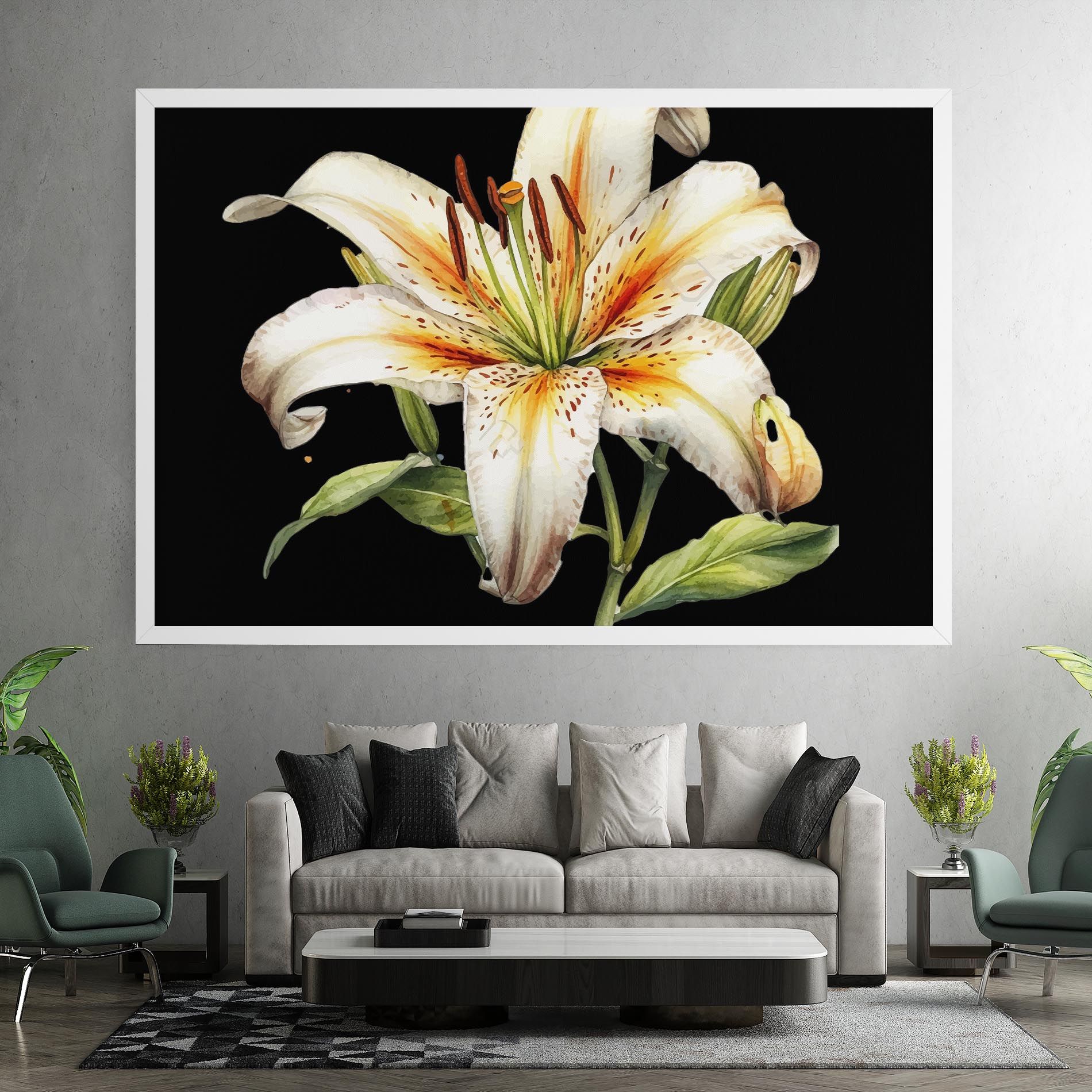 Beautiful White Lily mockup 7