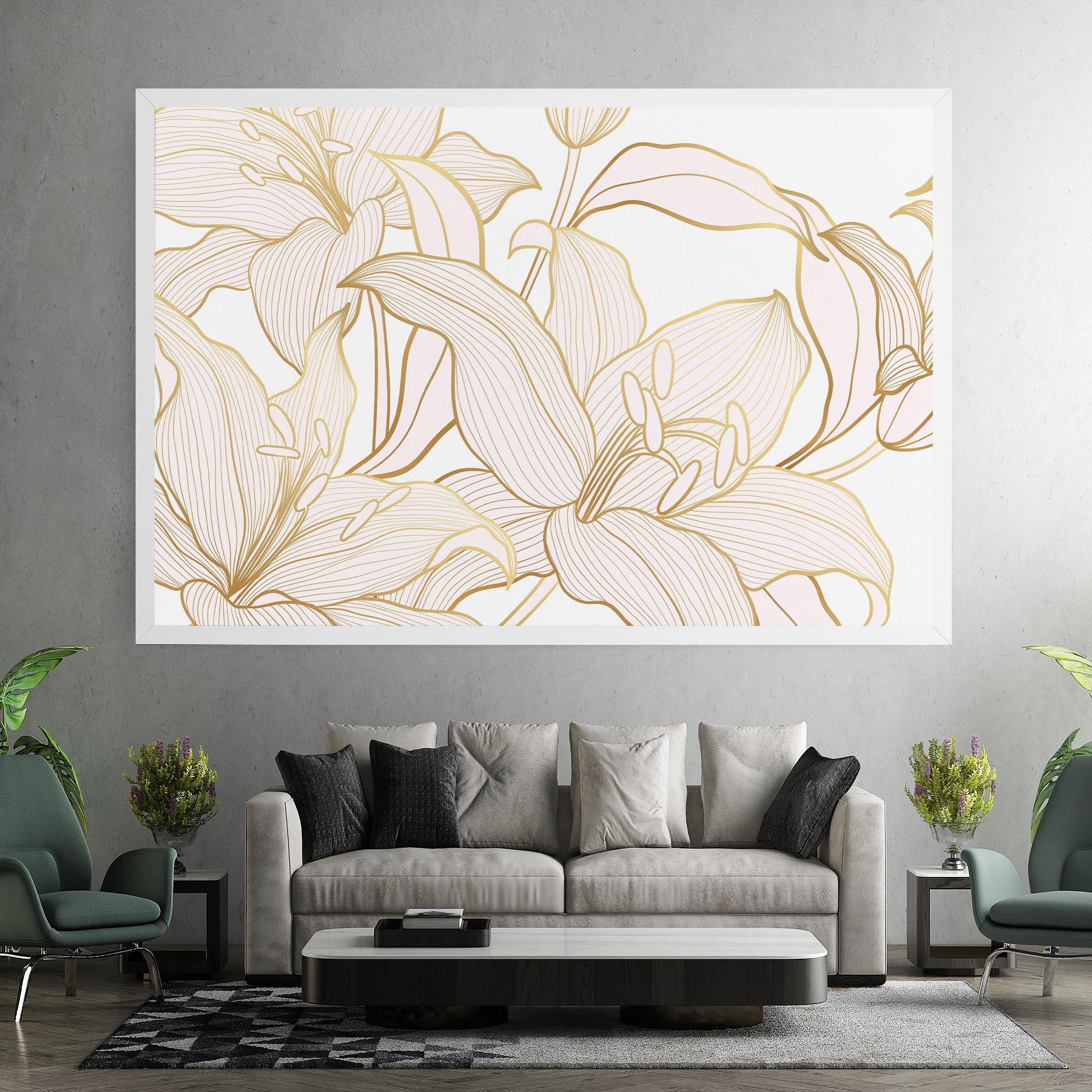 Tablou Canvas Gold Lily mockup 7