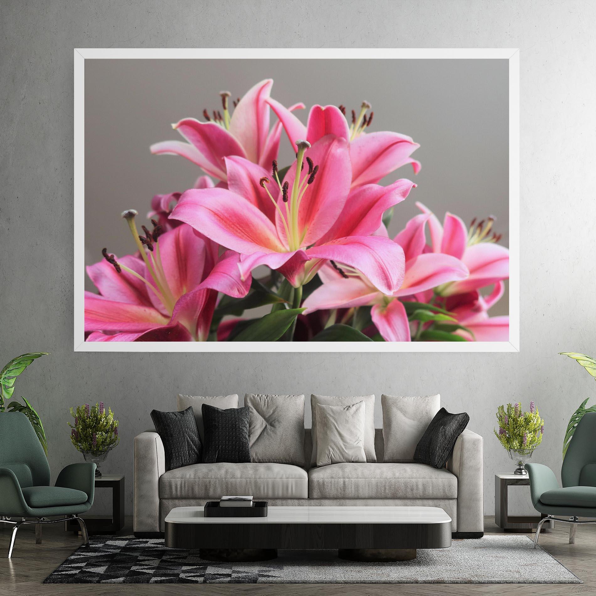 Tablou Canvas Light Pink Lily View mockup 7