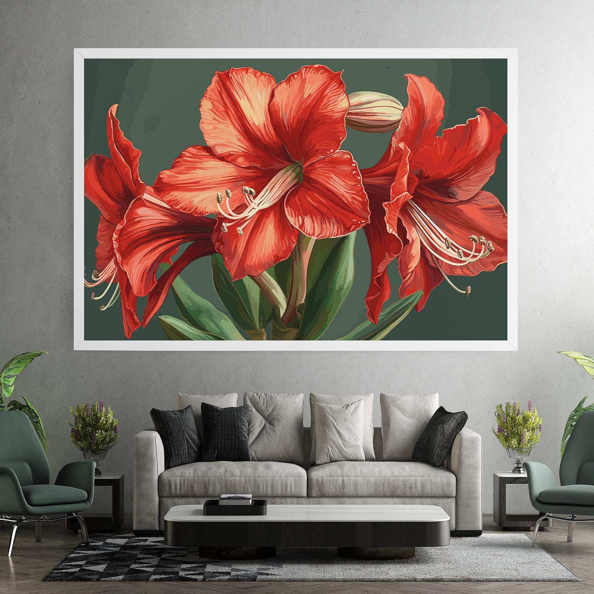 Tablou Canvas Lily Orange Art mockup 7