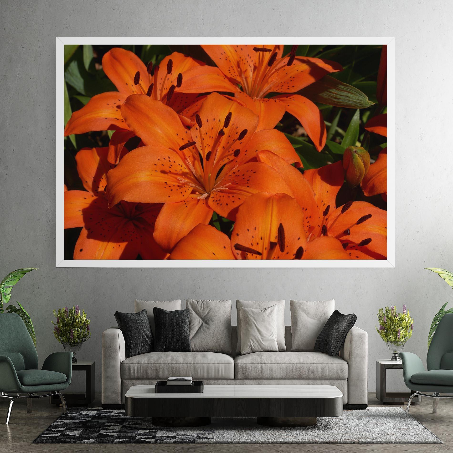 Tablou Canvas Orange Lily In The Sun mockup 7