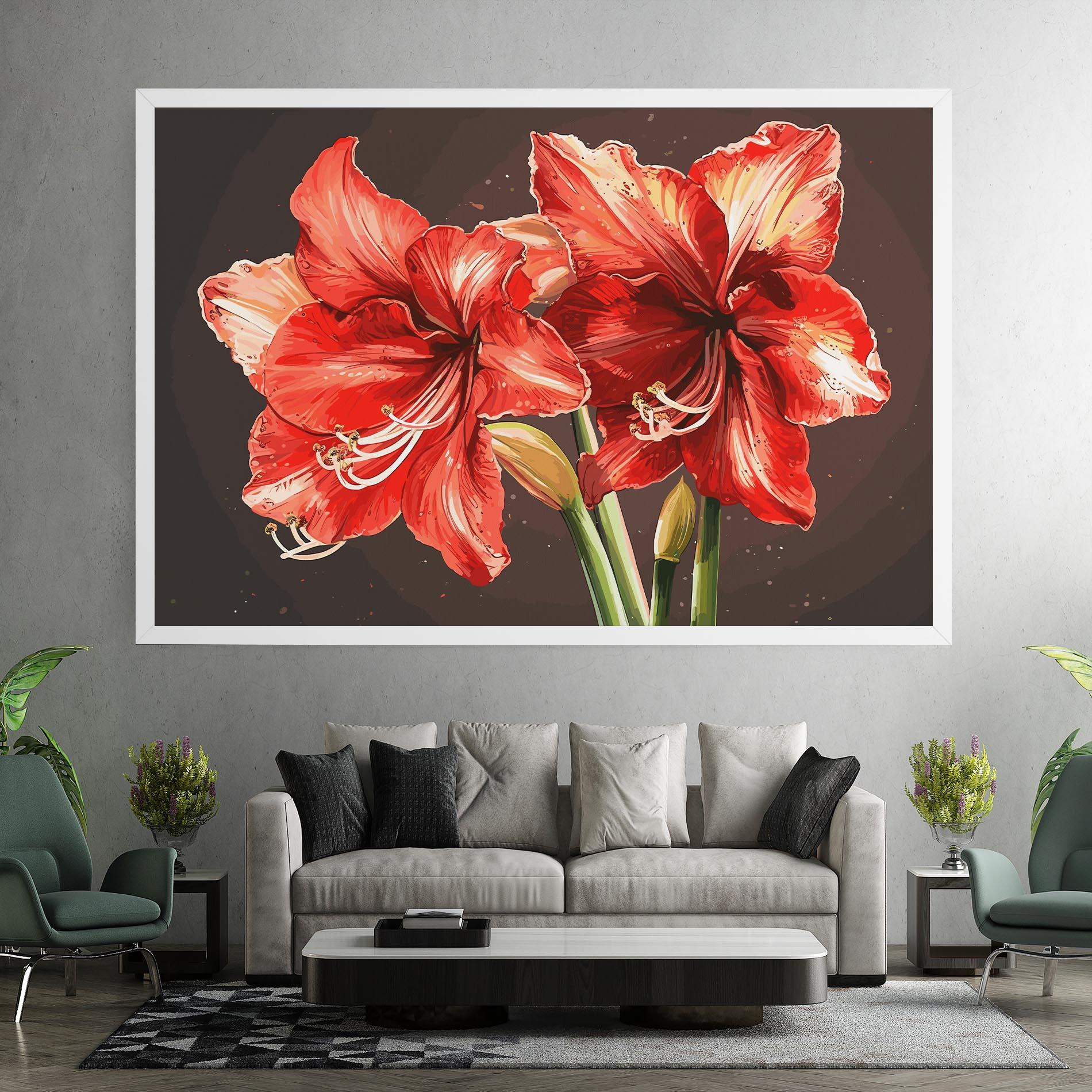 Tablou Canvas Orange Pretty Lily mockup 7