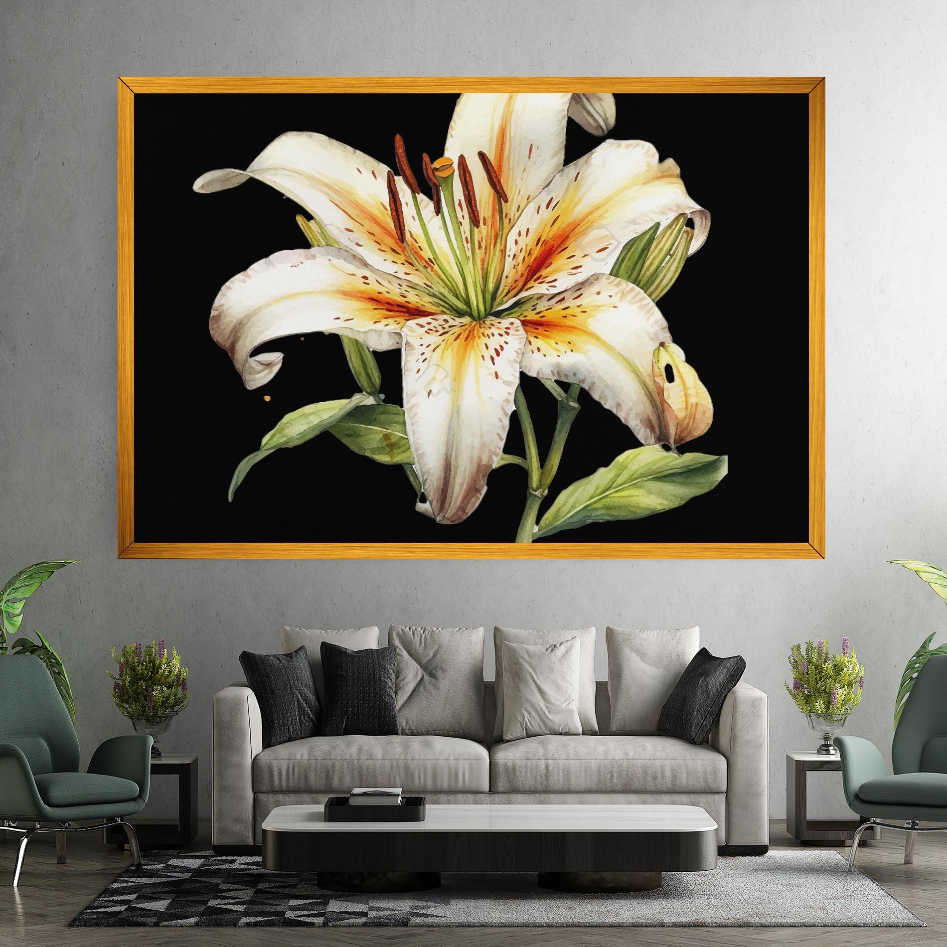 Tablou Canvas Beautiful White Lily mockup 7