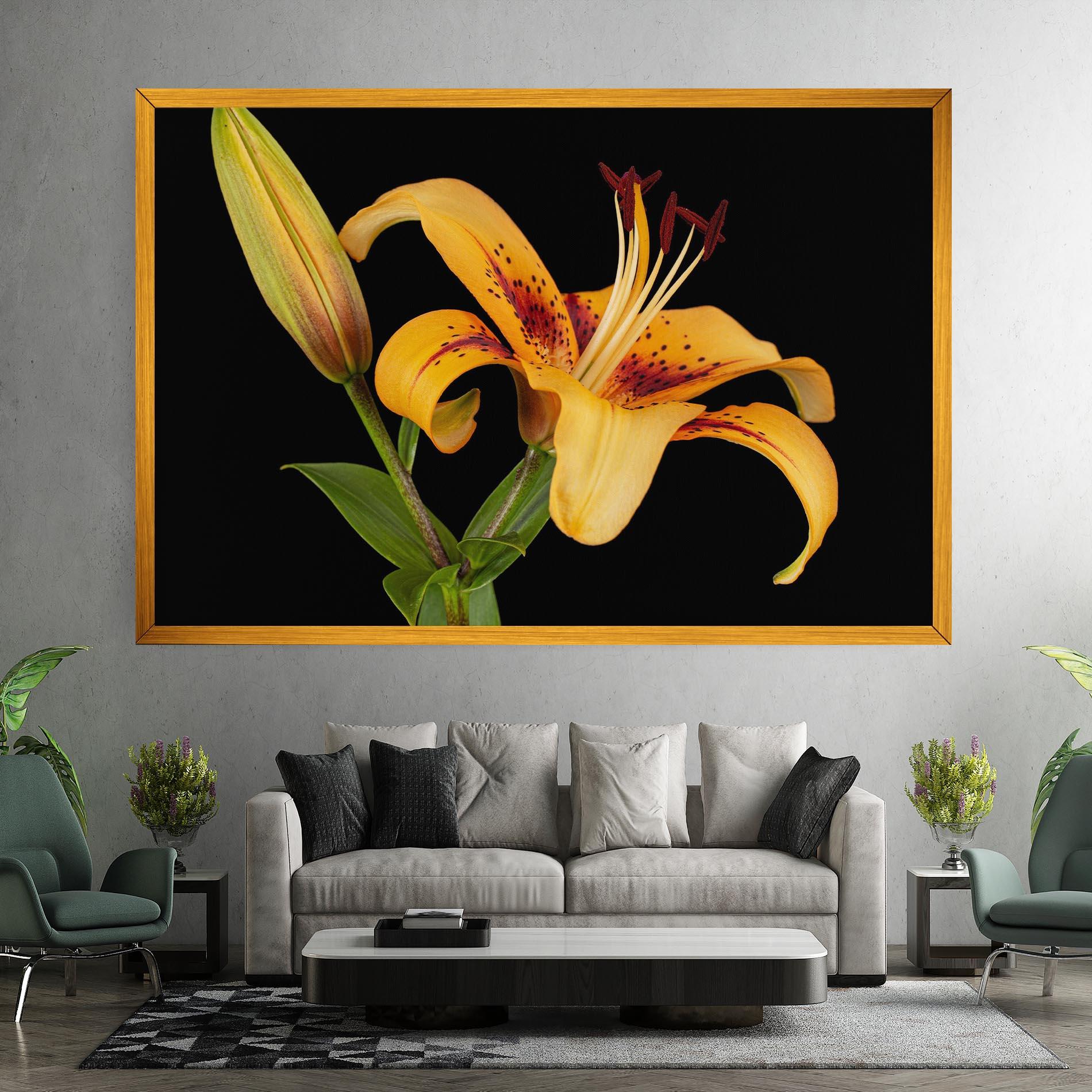 Tablou Canvas Beautiful Yellow Lily mockup 7