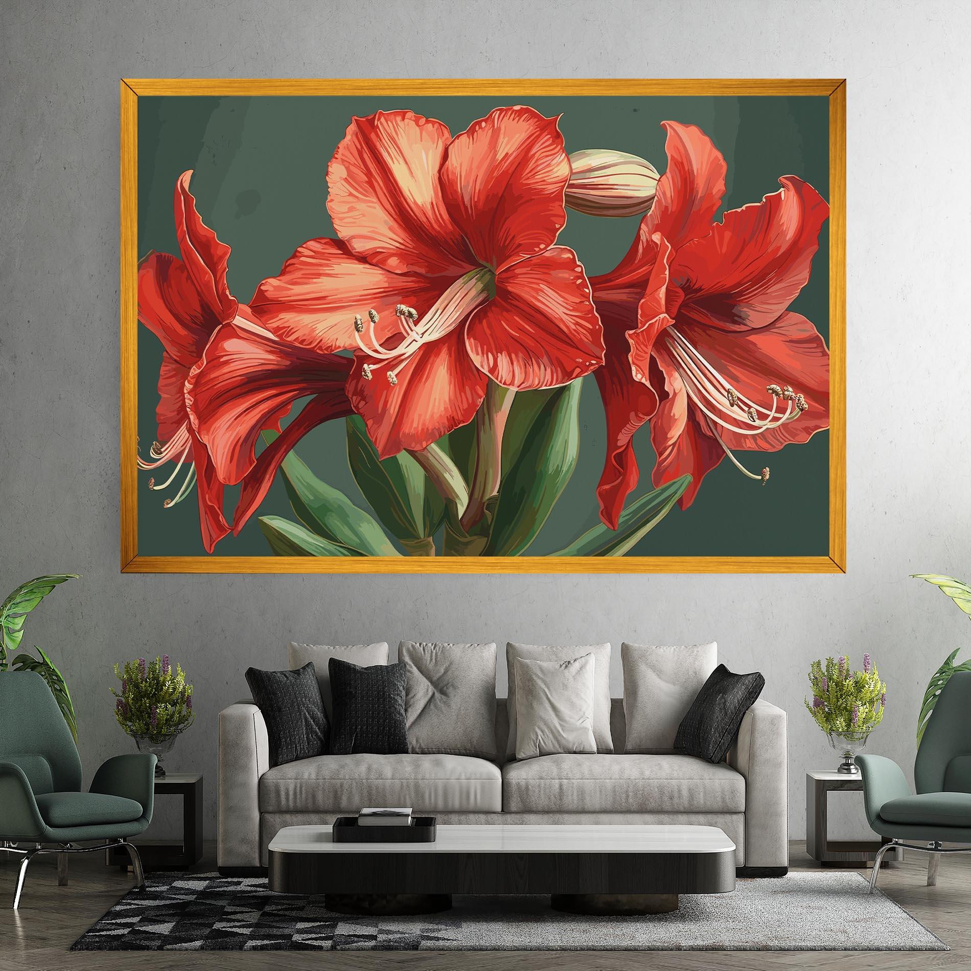 Tablou Canvas Lily Orange Art mockup 7