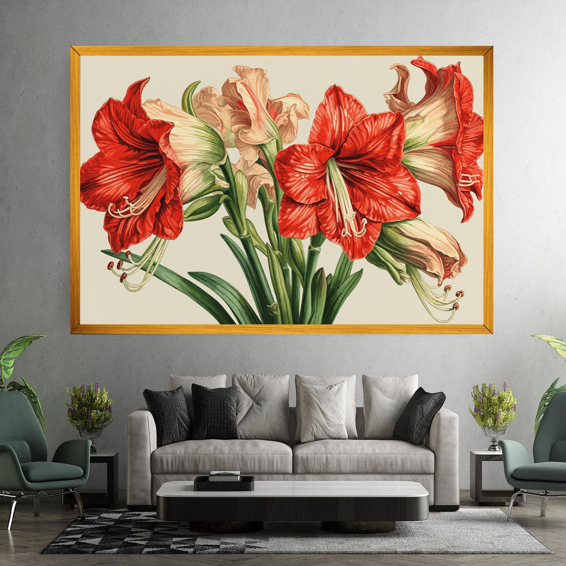 Tablou Canvas Orange Cream Lily mockup 7