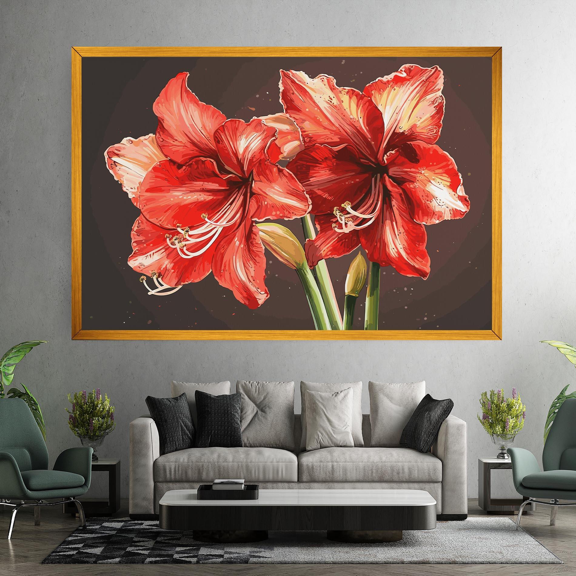 Tablou Canvas Orange Pretty Lily mockup 7