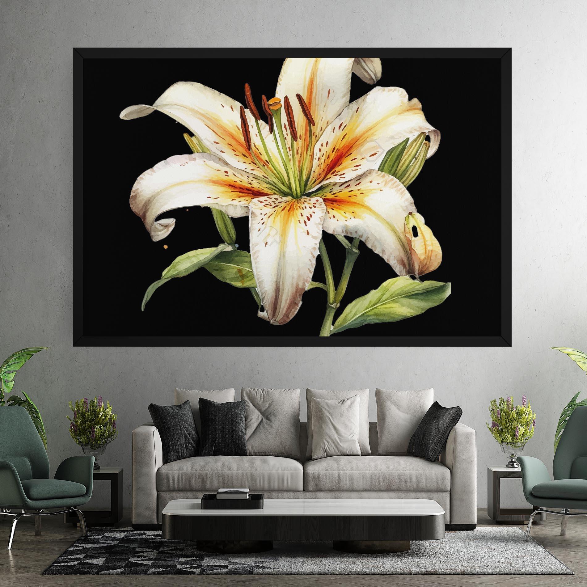Tablou Canvas Beautiful White Lily mockup 7
