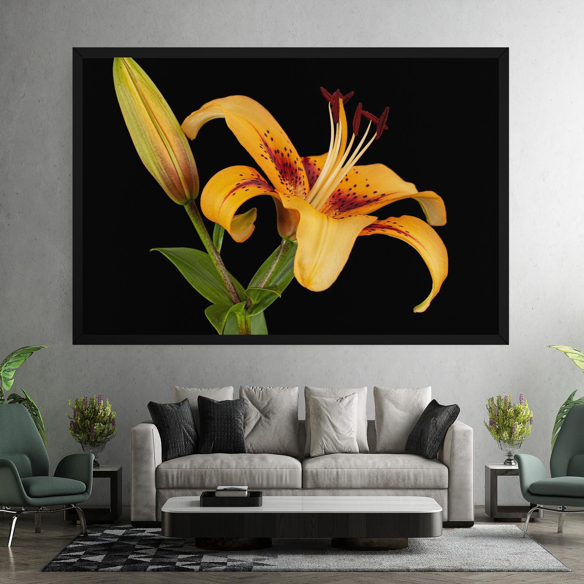 Tablou Canvas Beautiful Yellow Lily mockup 7