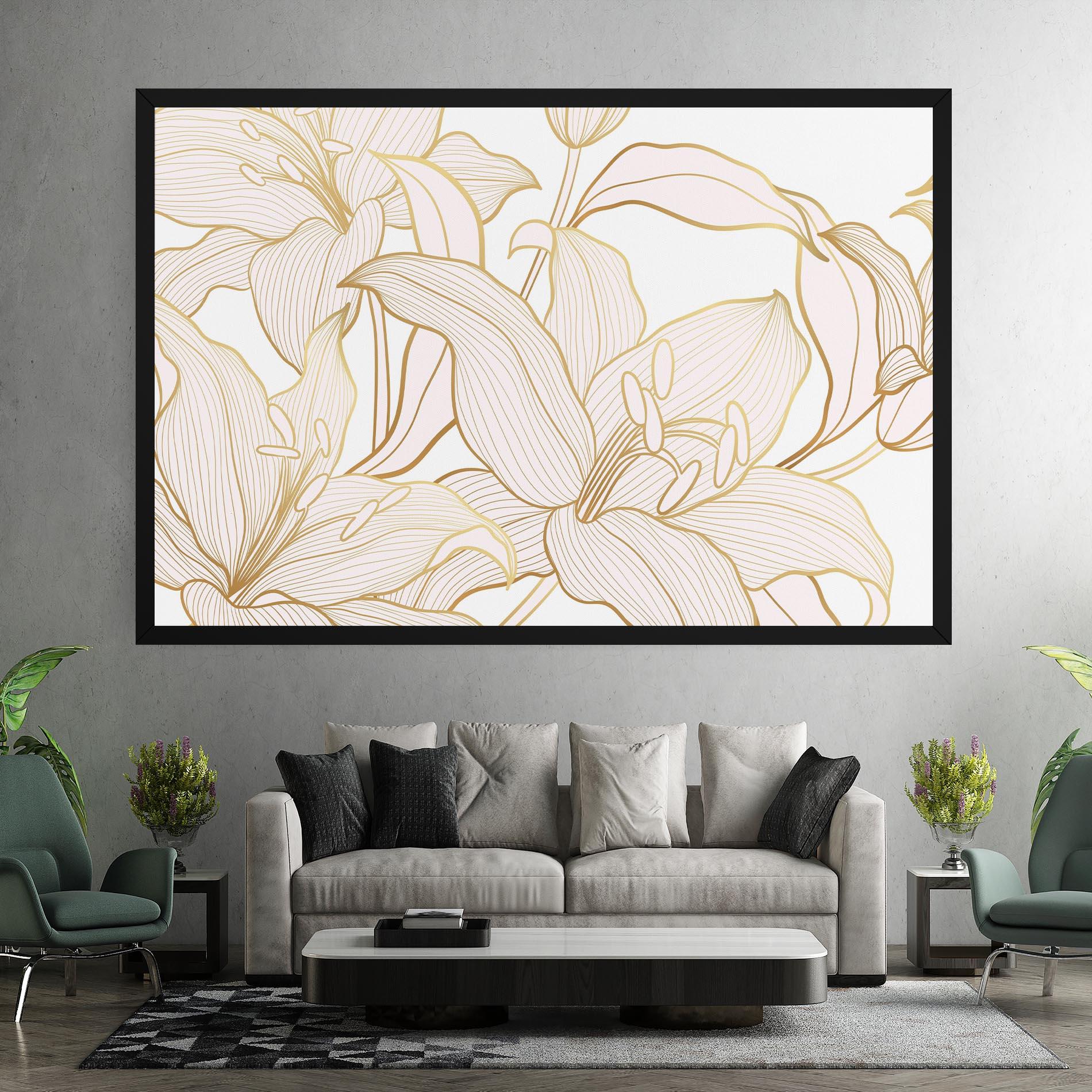 Tablou Canvas Gold Lily mockup 7