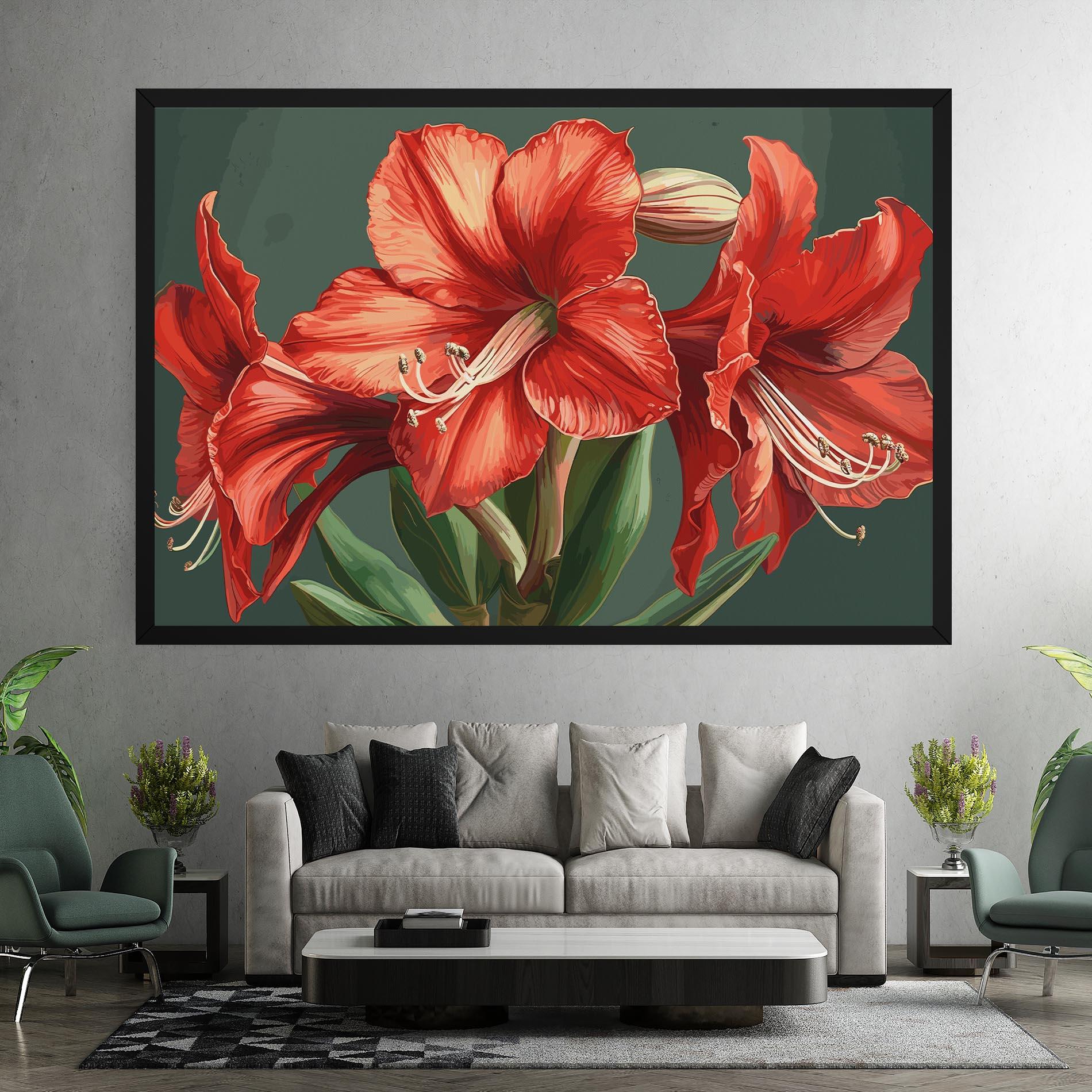 Tablou Canvas Lily Orange Art mockup 7