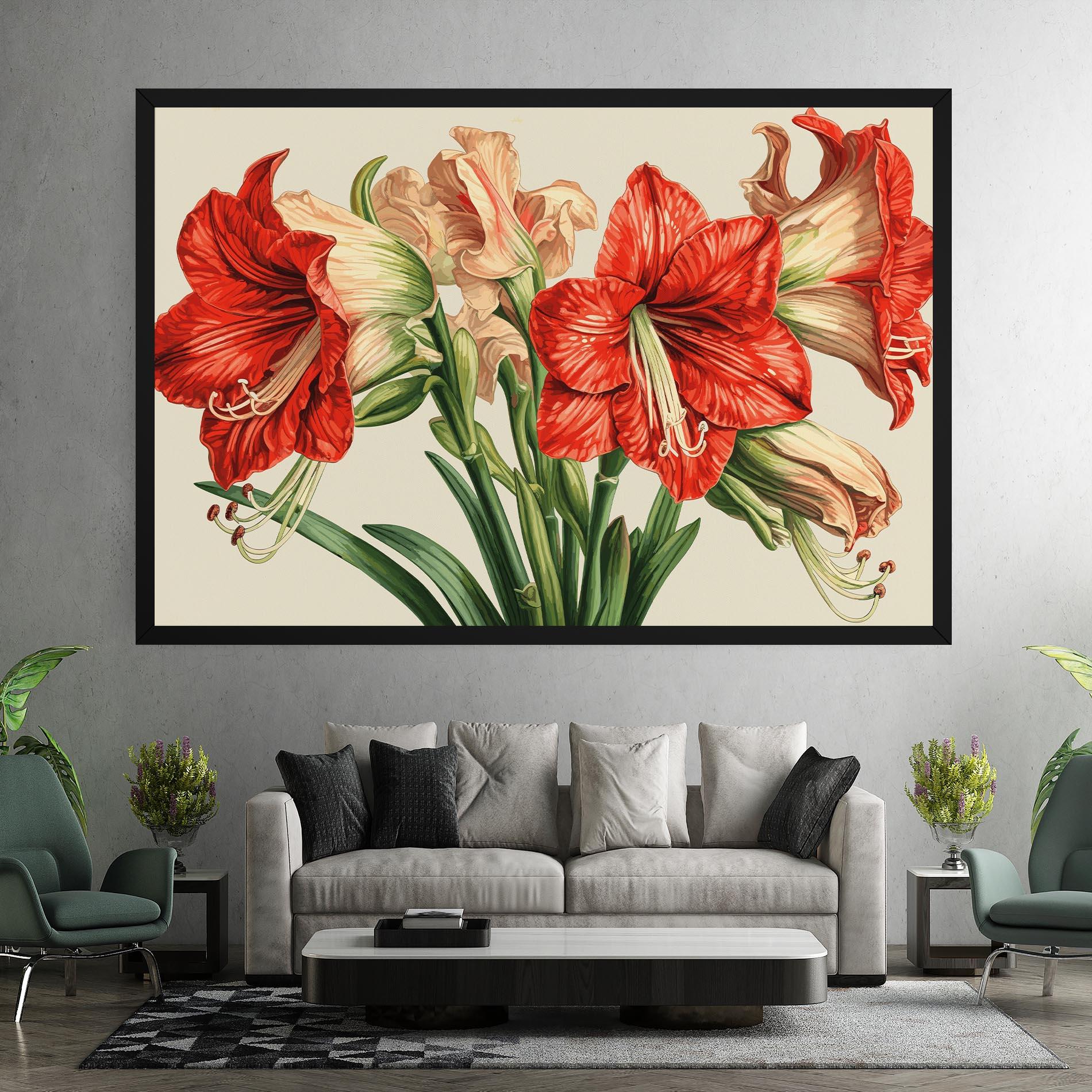 Tablou Canvas Orange Cream Lily mockup 7