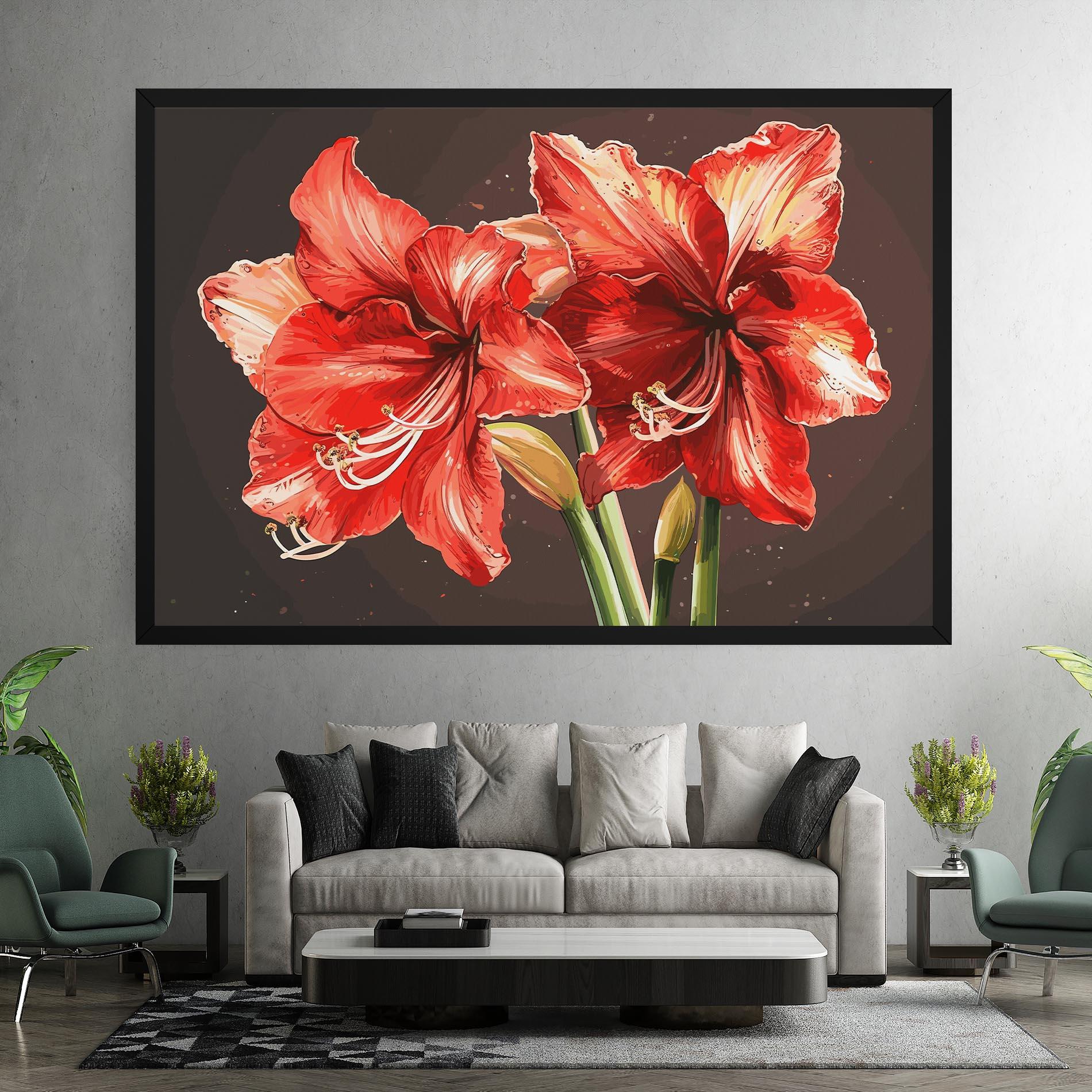 Tablou Canvas Orange Pretty Lily mockup 7