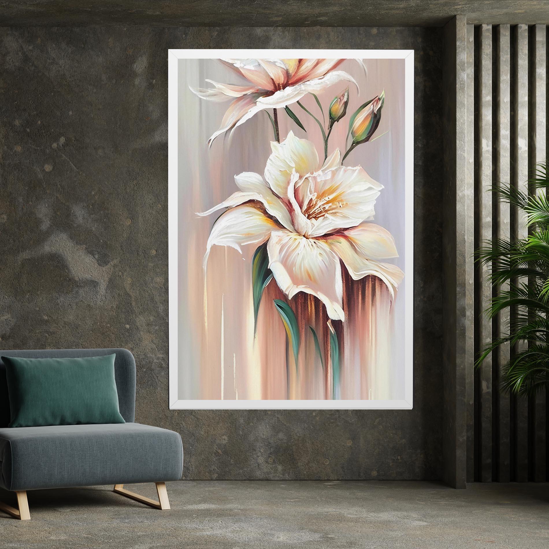 Tablou Canvas Abstract Lily Painting mockup 7