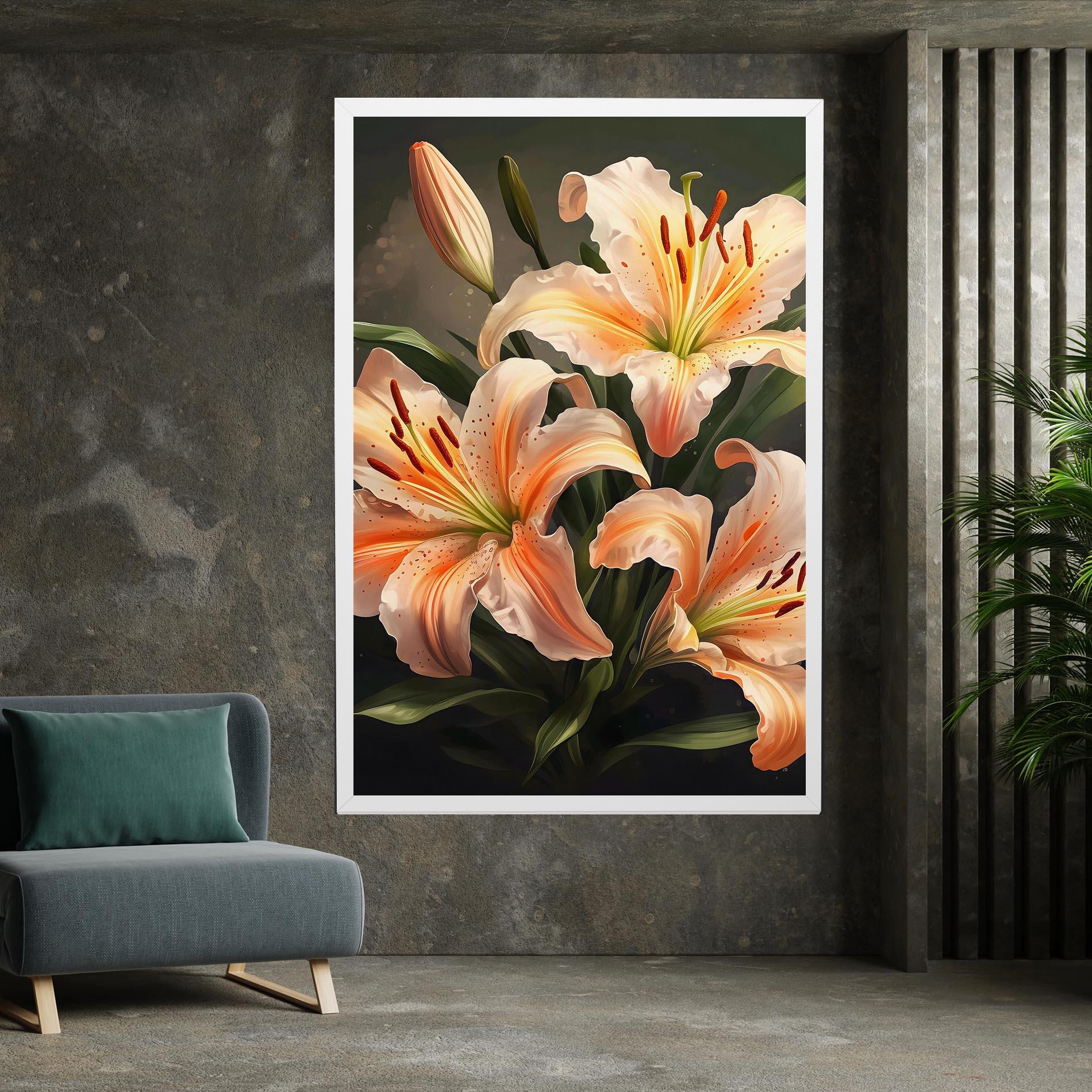 Tablou Canvas Light Orange Lily mockup 7