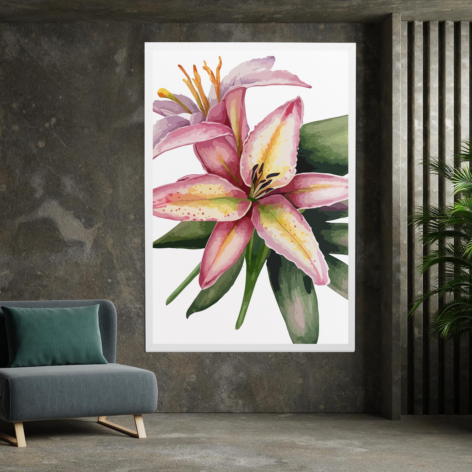 Tablou Canvas Lily Pretty Pink mockup 7