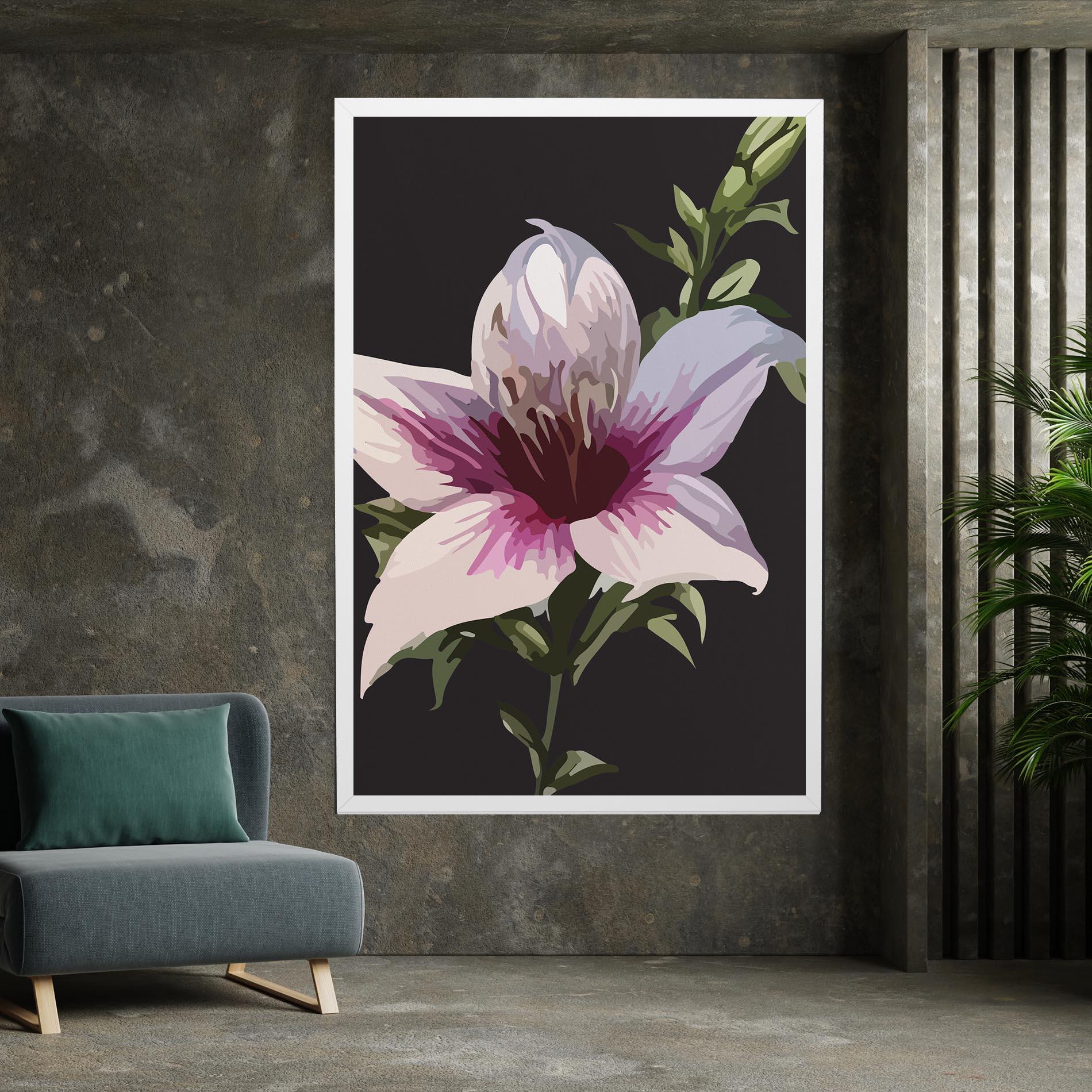 Tablou Canvas Pink Pretty Lily mockup 7