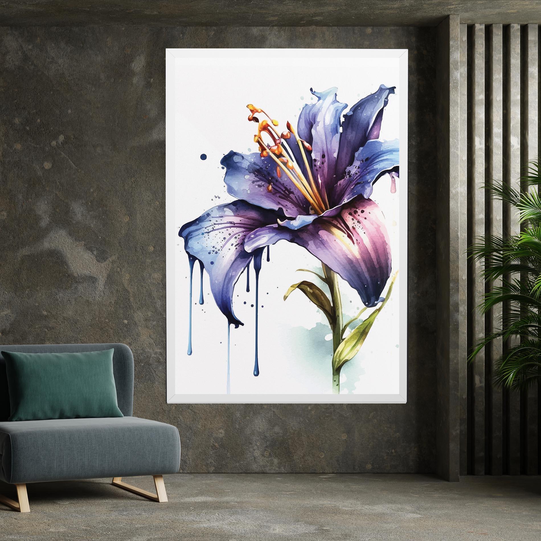 Tablou Canvas Purple Orange Lily mockup 7