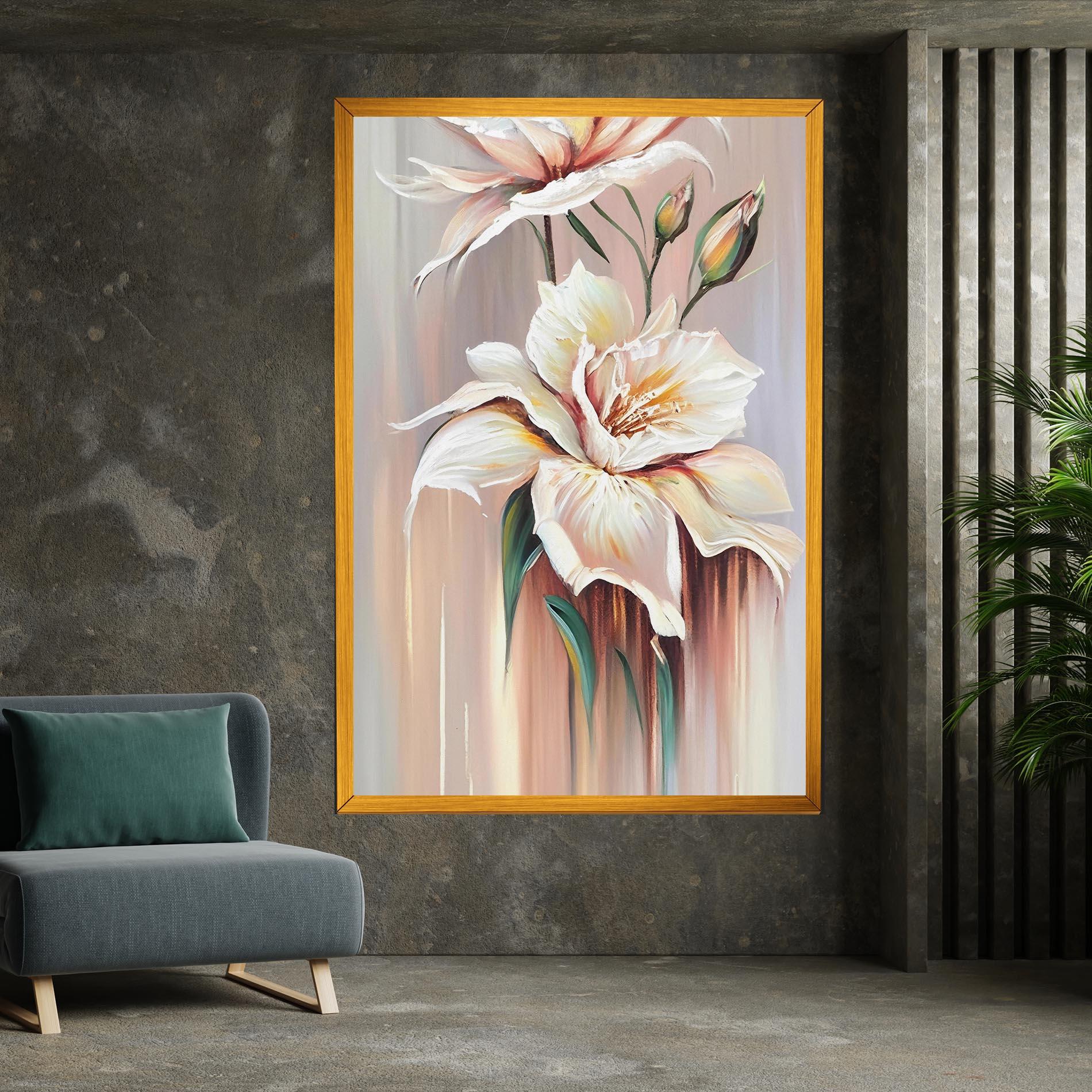 Tablou Canvas Abstract Lily Painting mockup 7