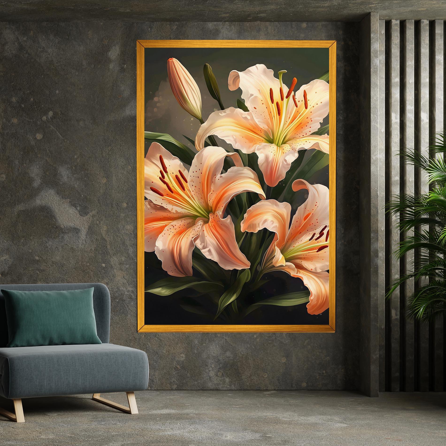 Tablou Canvas Light Orange Lily mockup 7