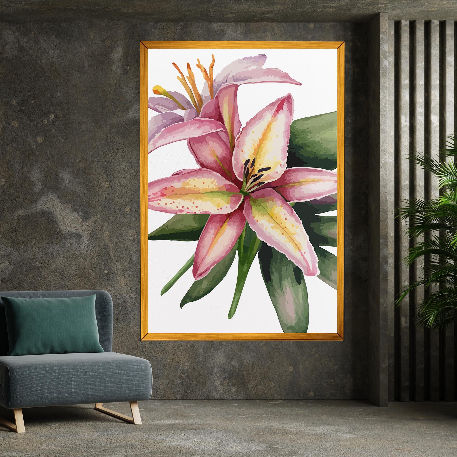 Tablou Canvas Lily Pretty Pink mockup 7