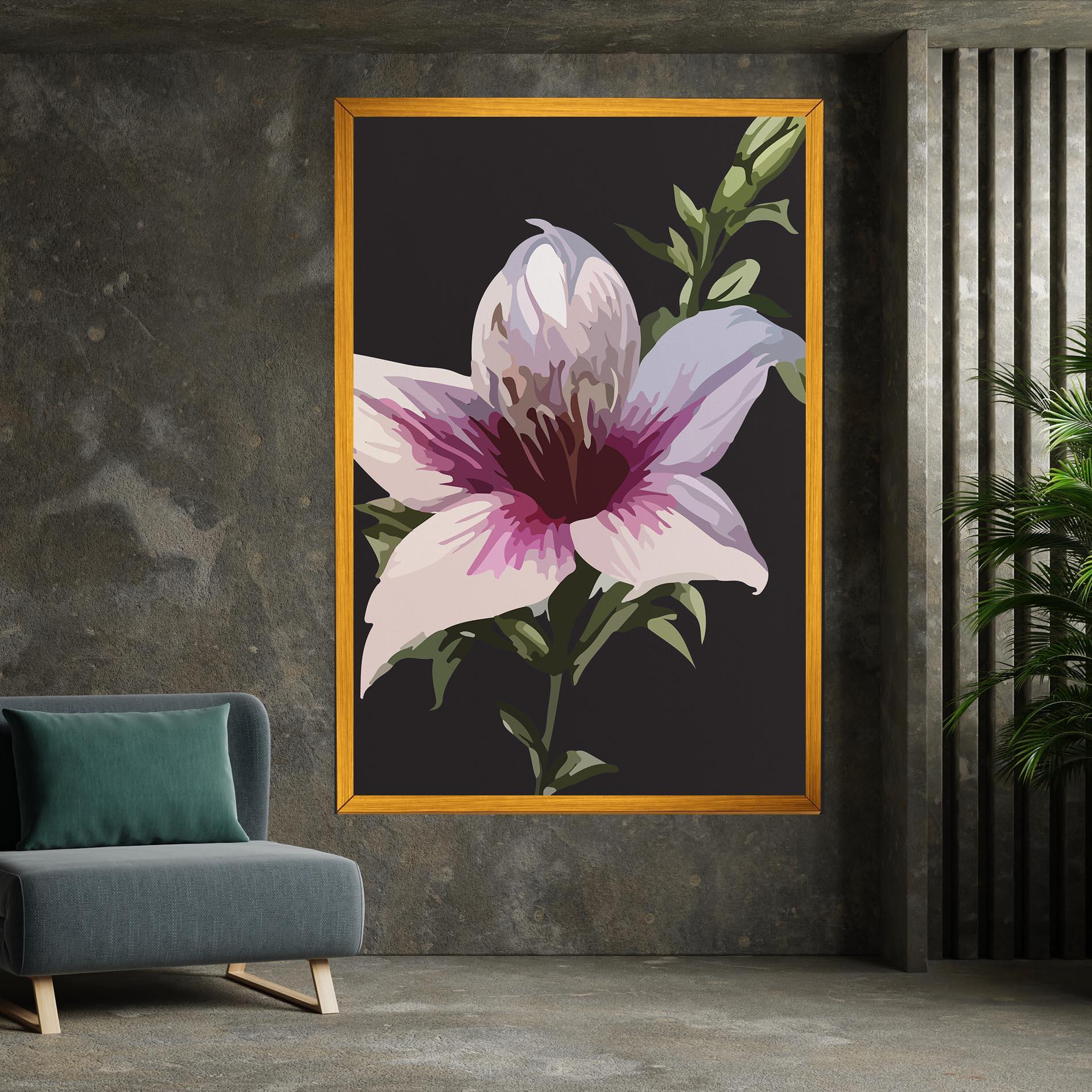 Tablou Canvas Pink Pretty Lily mockup 7