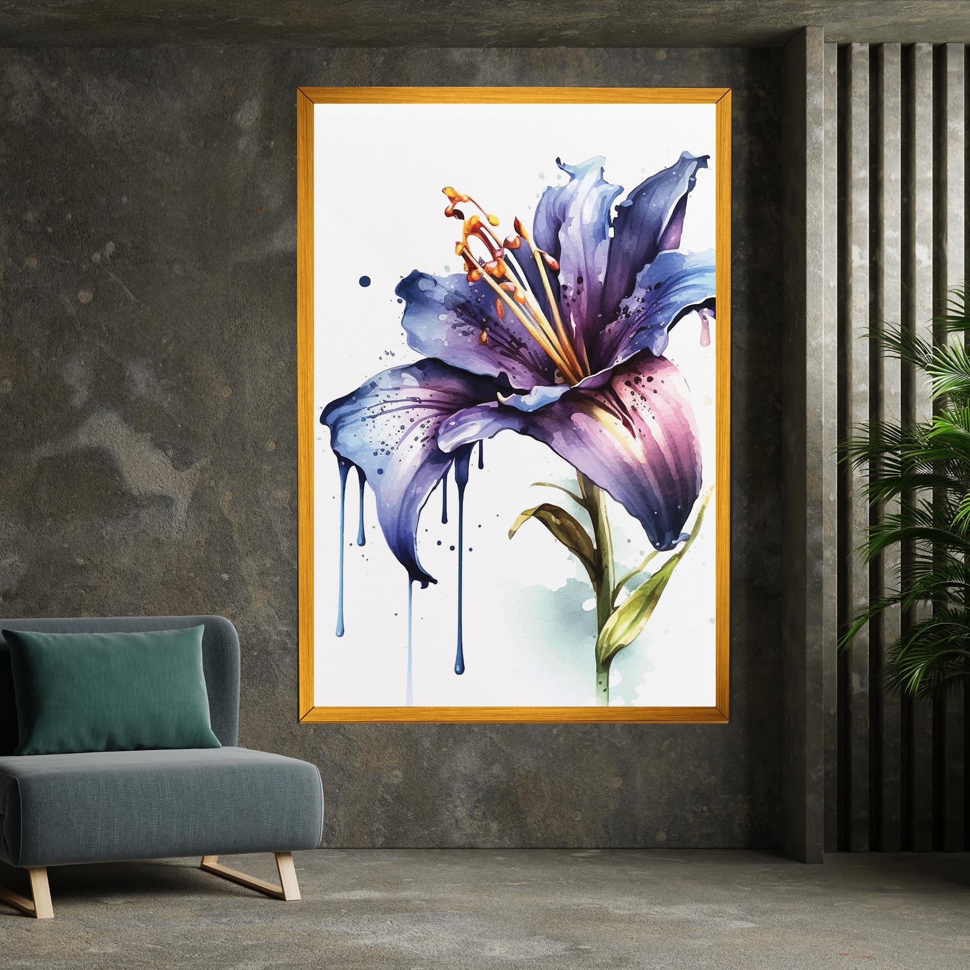 Tablou Canvas Purple Orange Lily mockup 7