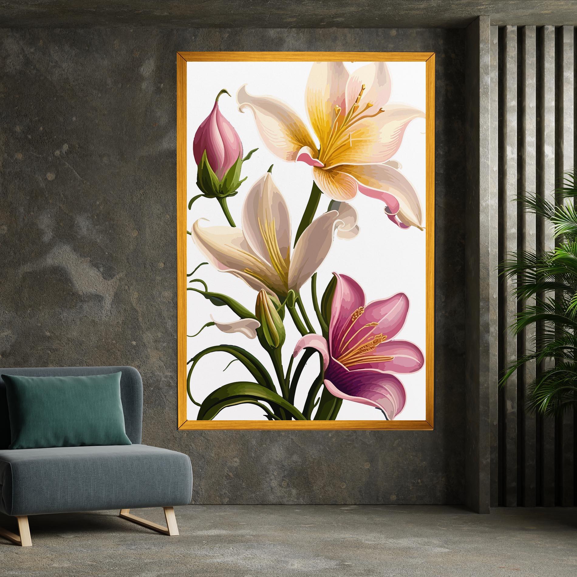 Tablou Canvas Purple White Lily mockup 7