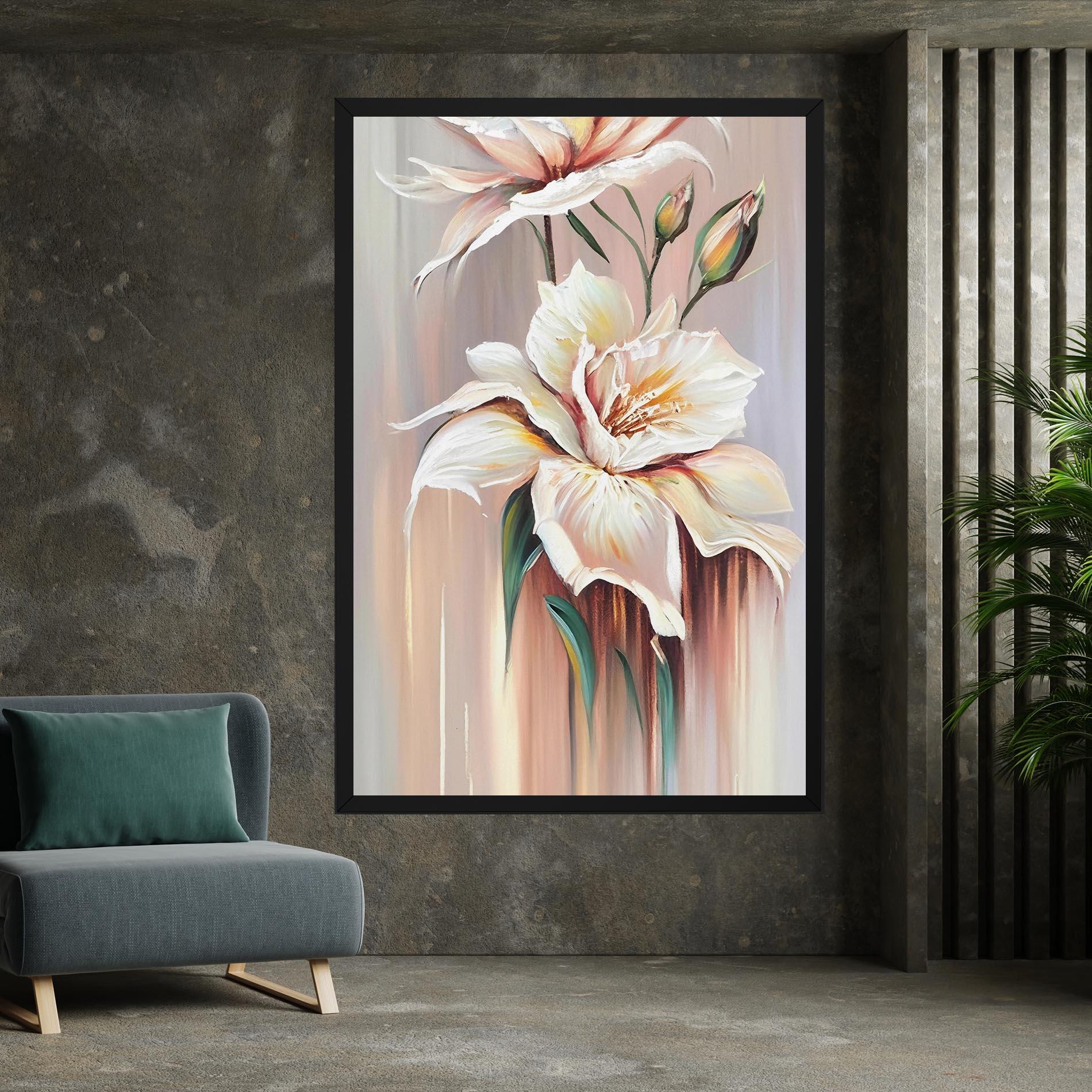 Tablou Canvas Abstract Lily Painting mockup 7