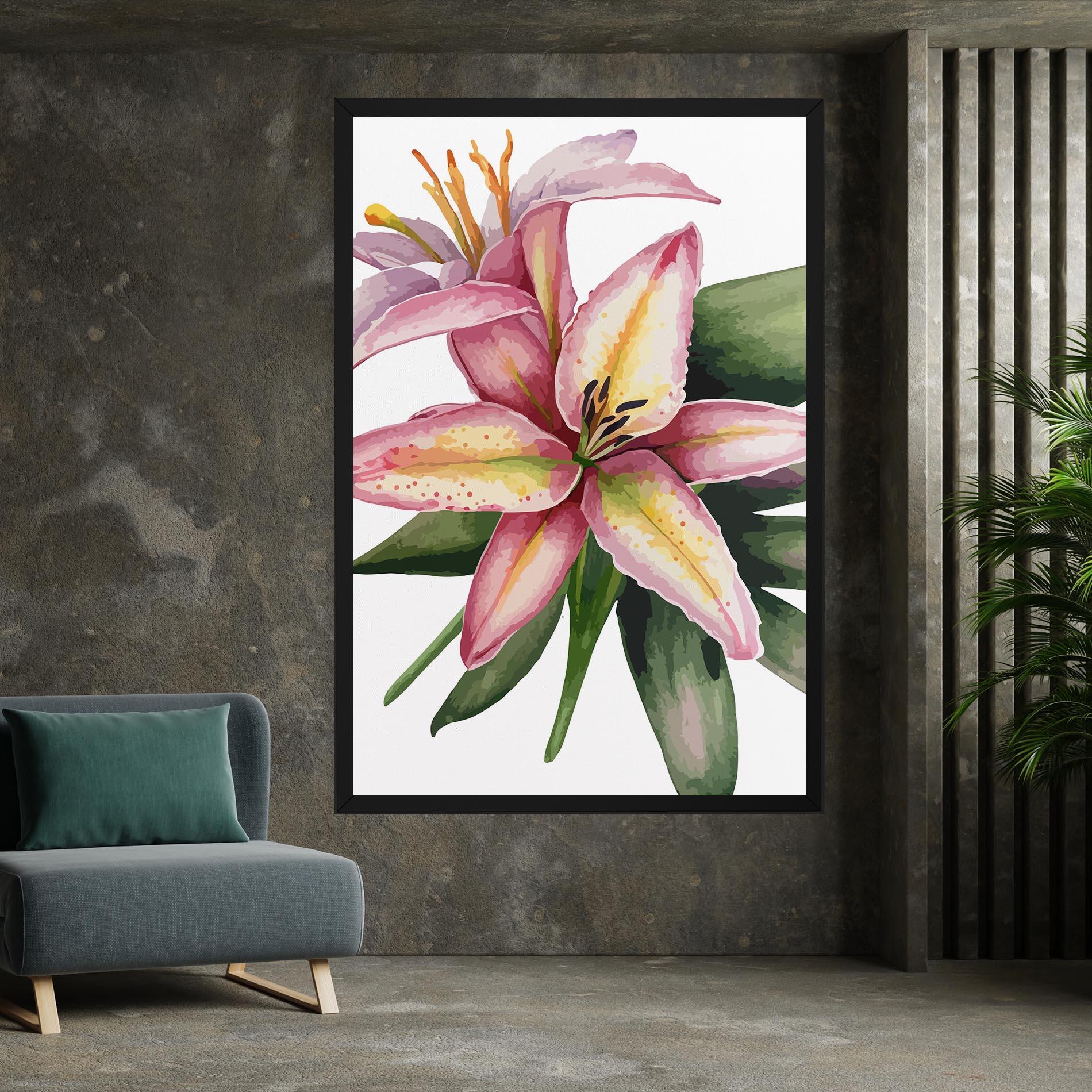 Tablou Canvas Lily Pretty Pink mockup 7