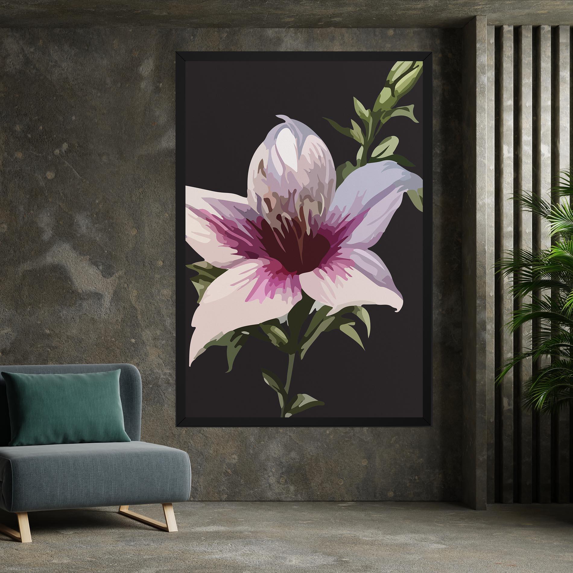 Tablou Canvas Pink Pretty Lily mockup 7